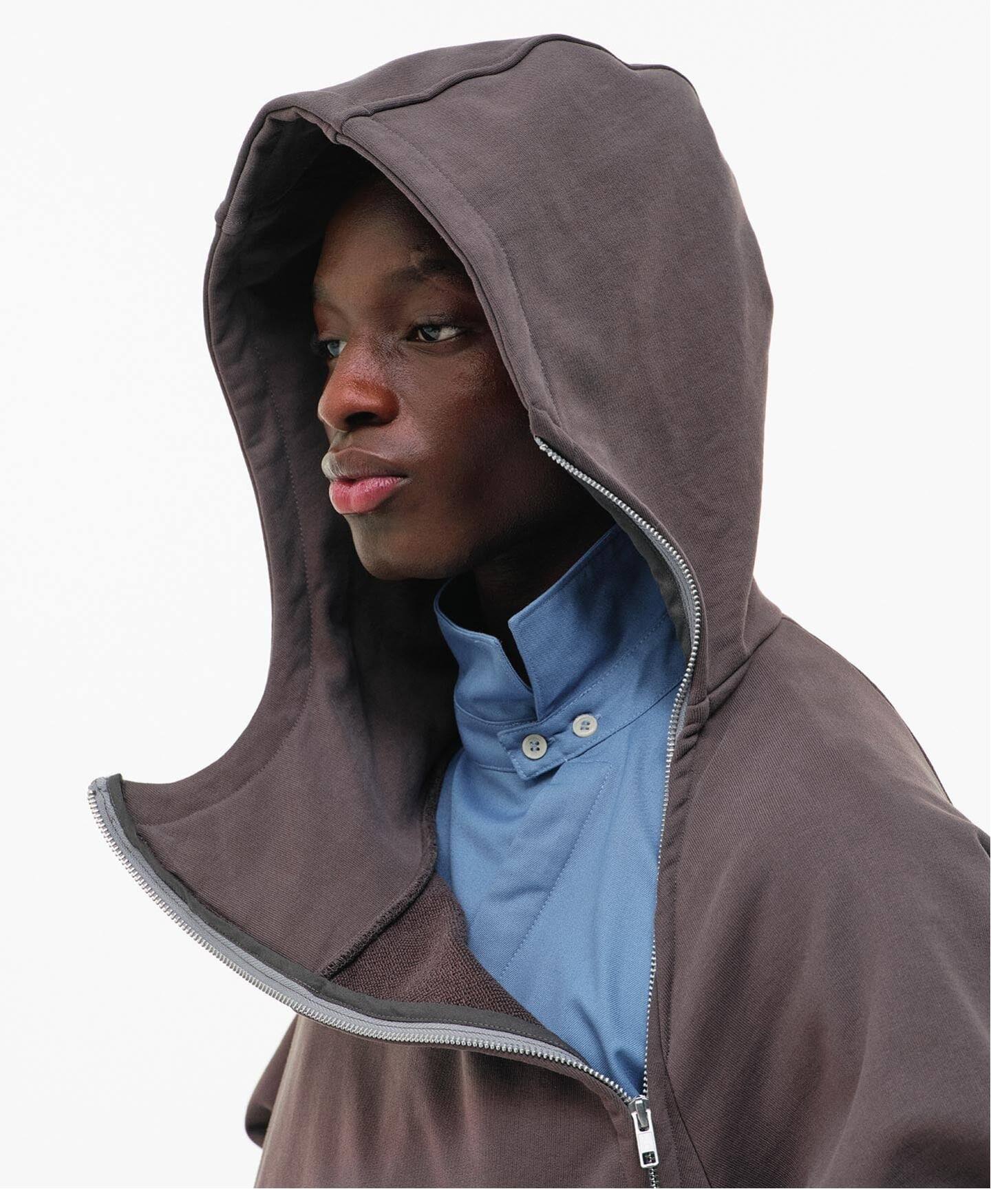 GOAT ESSENCE / ゴートエッセンス CURVED-ZIP HOODIE（パーカー