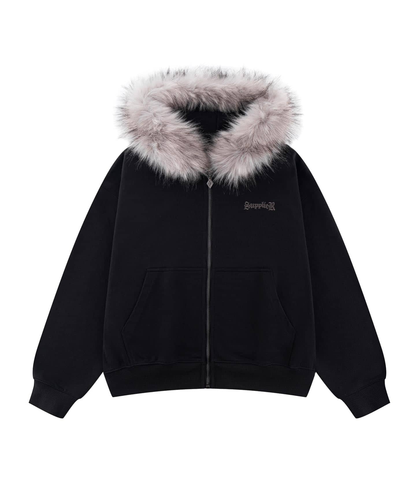 SUPPLIER / サプライヤー Faux Fur Cross Zip Hoodie（パーカー