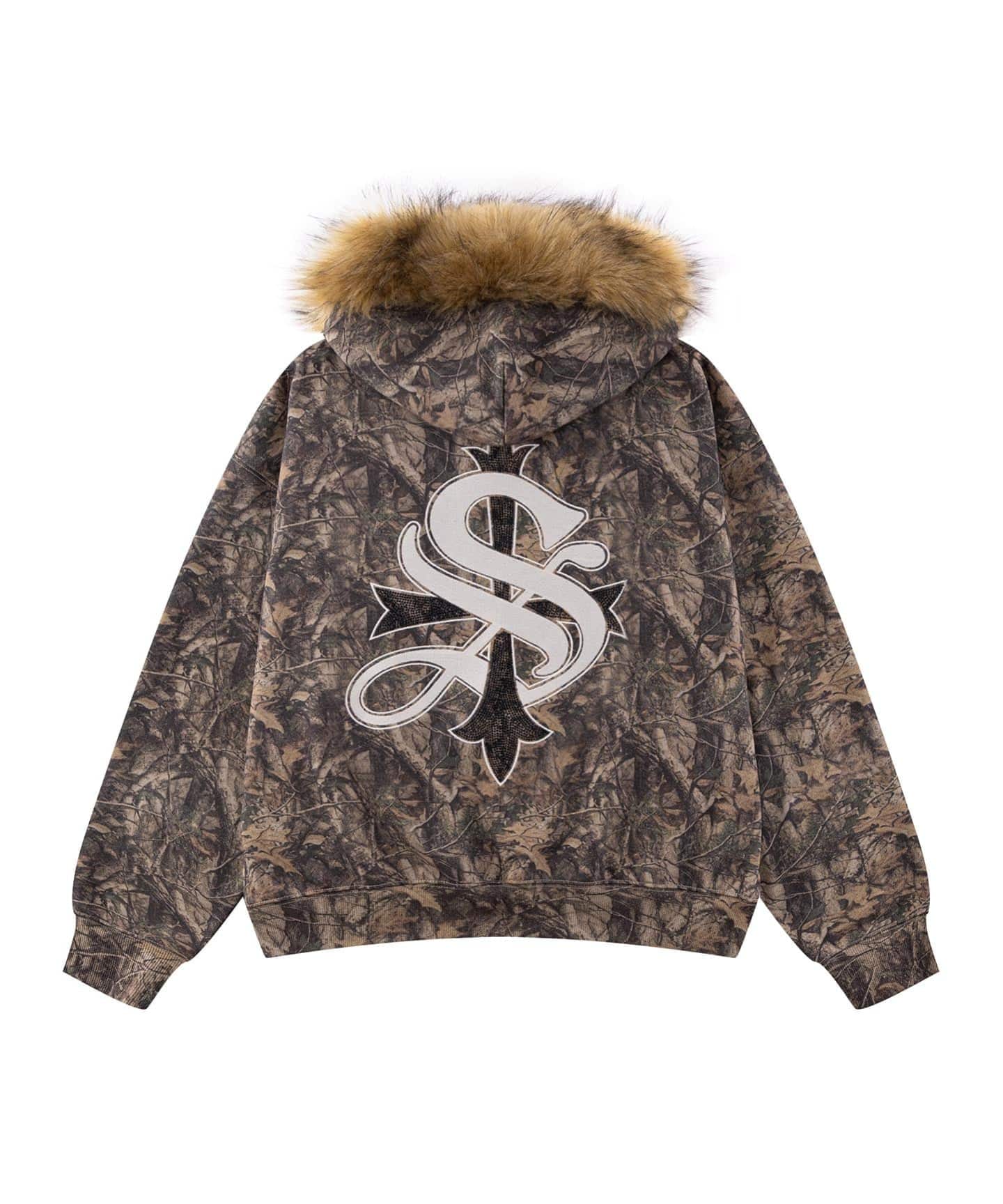 SUPPLIER / サプライヤー Camo Faux Fur Cross Zip Hoodie(パーカー SUPPLIER / サプライヤー Camo Faux Fur Cross Zip Hoodie(パーカー