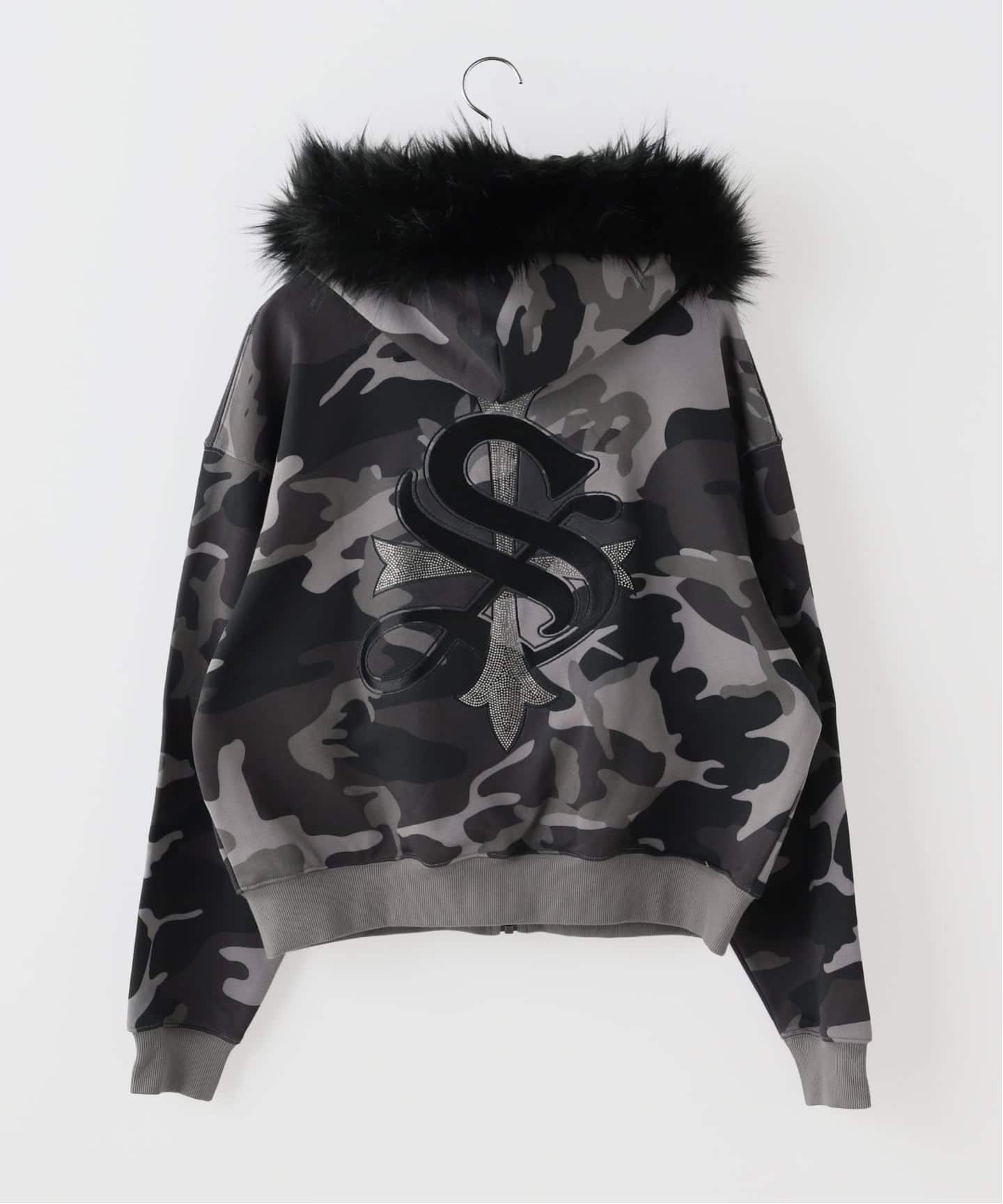 SUPPLIER / サプライヤー Camouflage Faux Cross Zip Hoodi（パーカー
