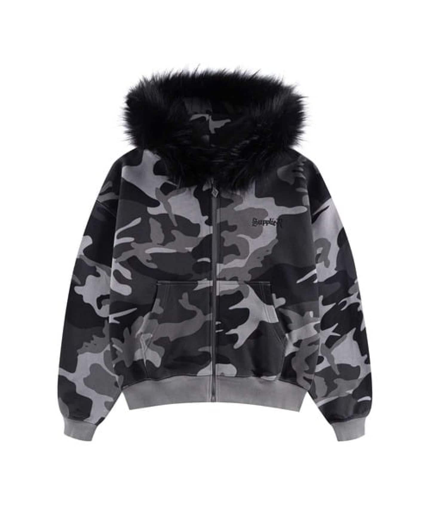 SUPPLIER / サプライヤー FAUX FUR CROSS ZIP HOODIE（パーカー