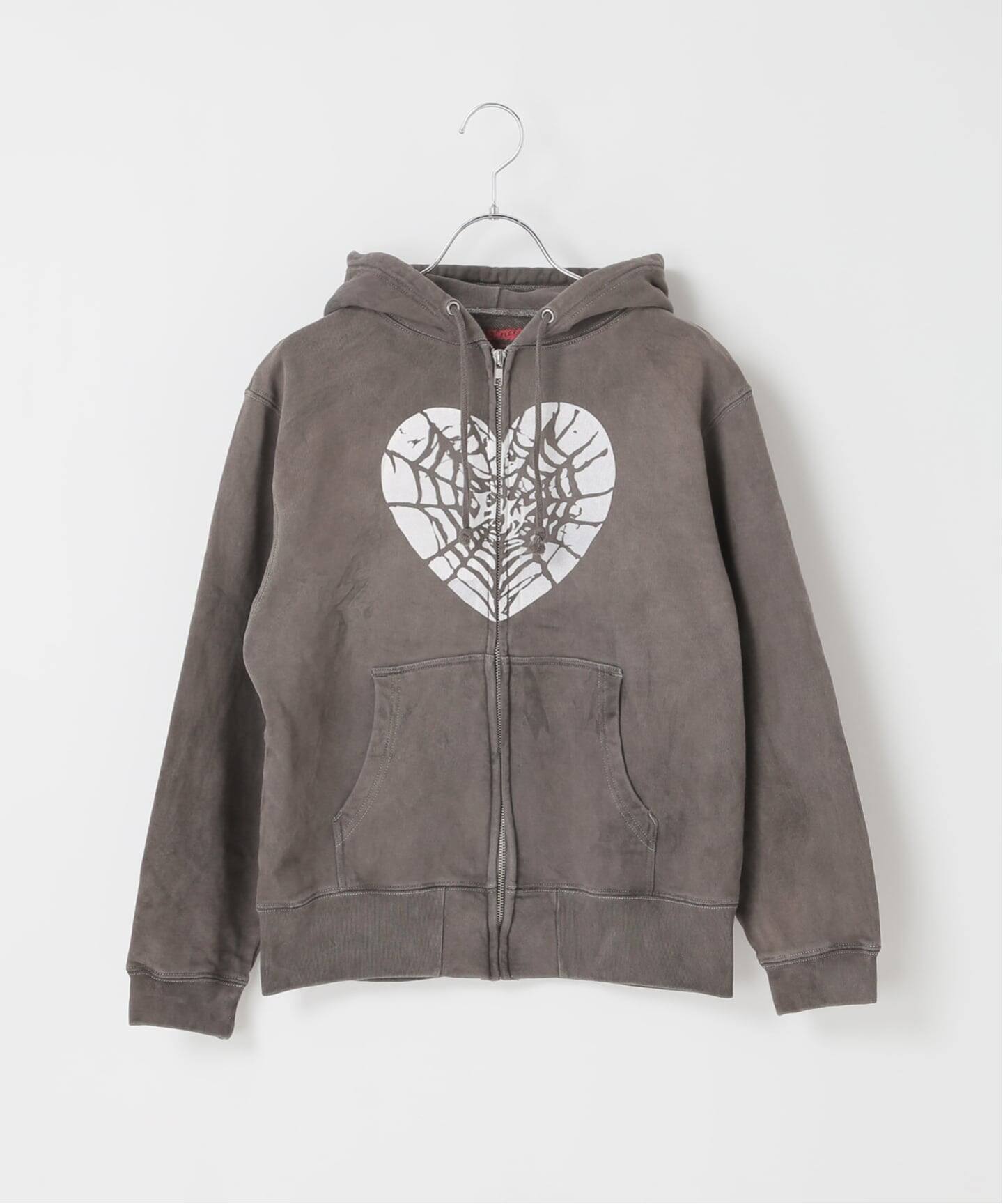 Little Willow / リトルウィロー 別注 HEART SPIDER ZIP HOODIE
