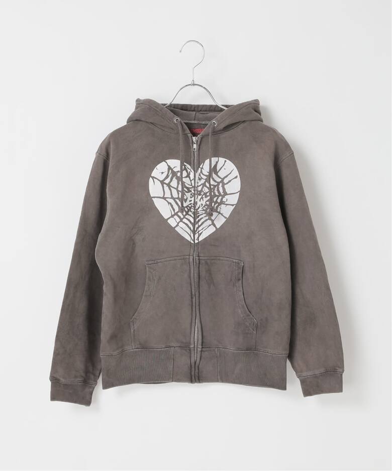Little Willow / リトルウィロー 別注 HEART SPIDER ZIP HOODIE 