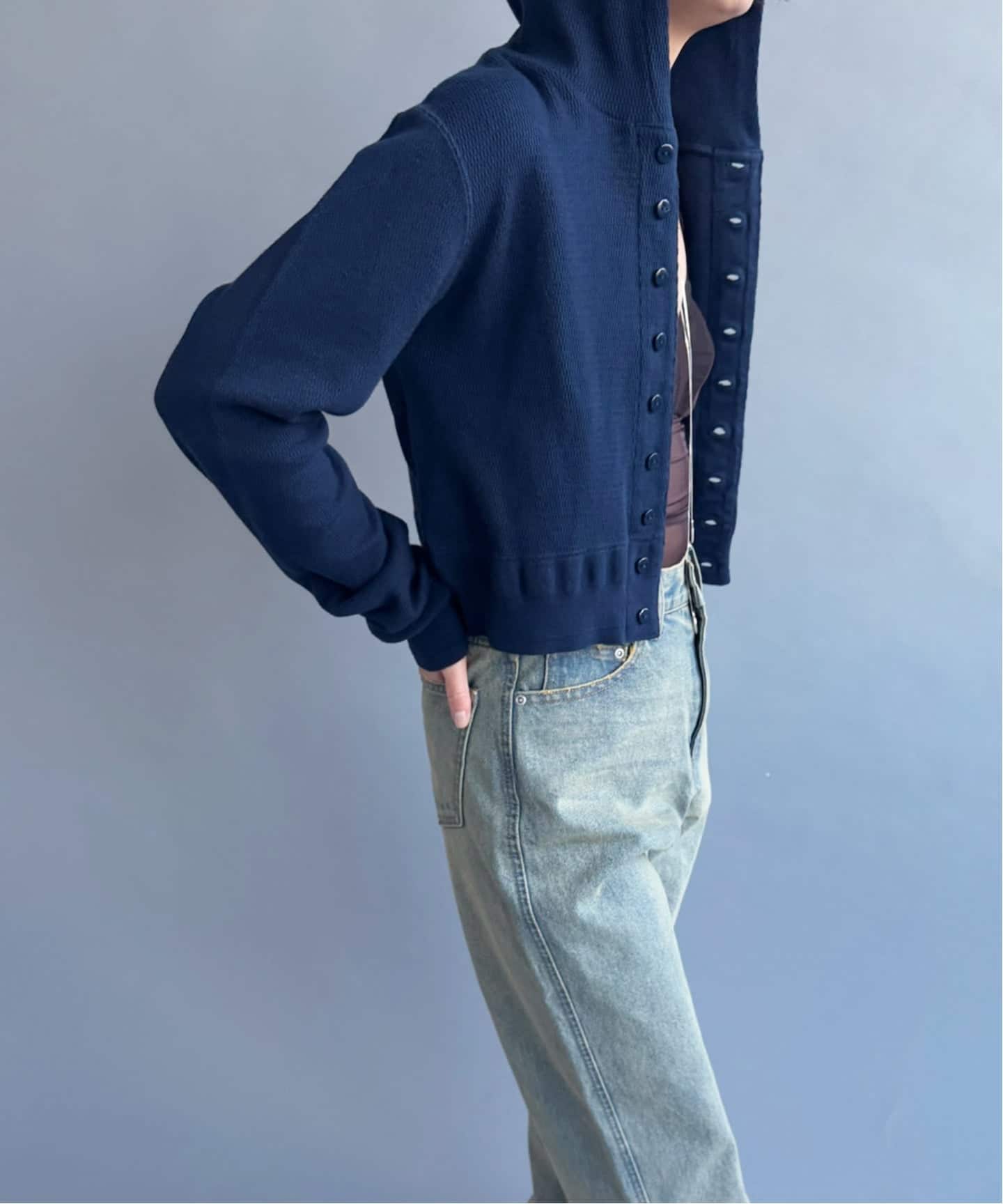 FAITH×LULU】cotton Thermal hoodie cardigan（Tシャツ／カットソー