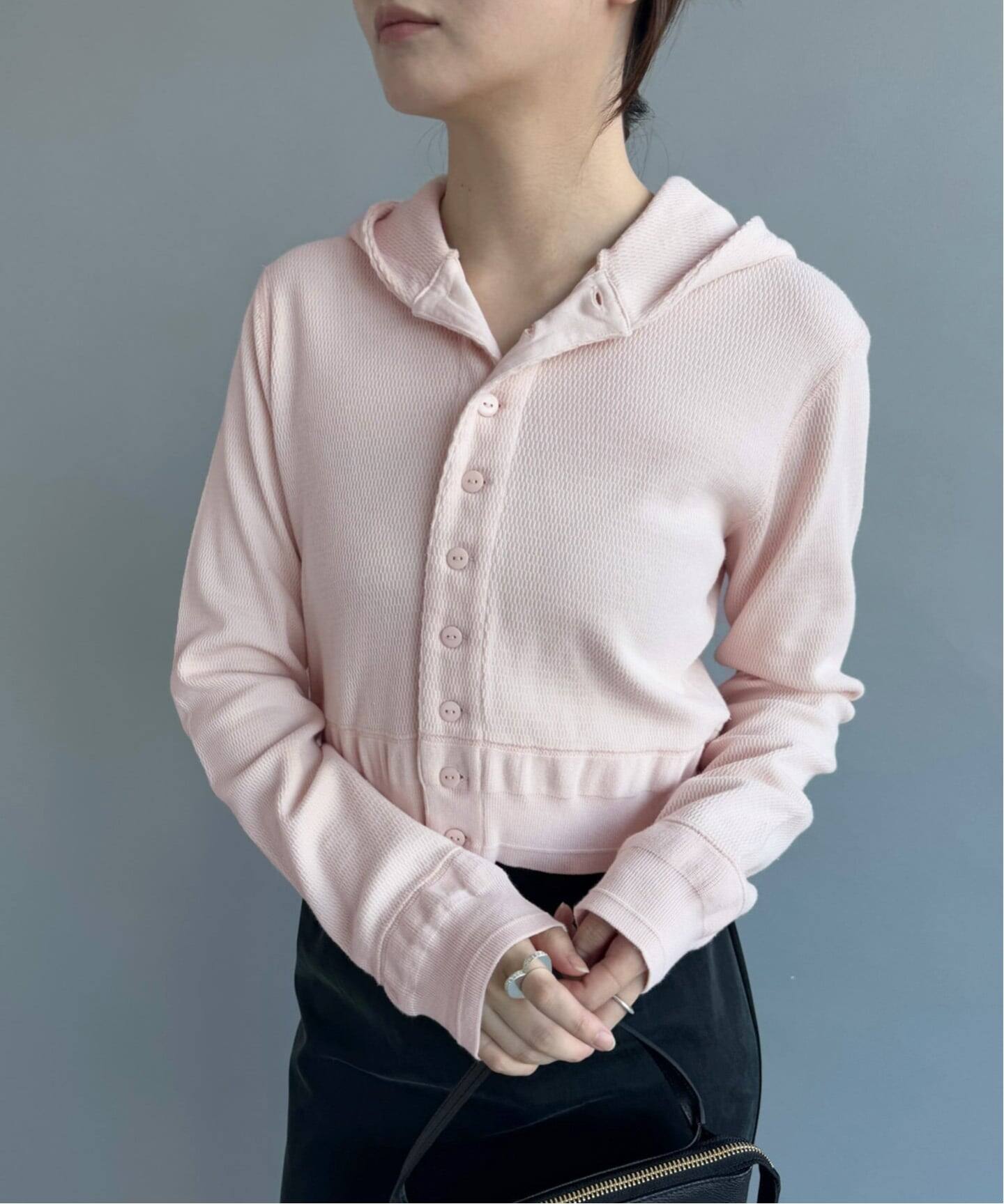 お値下げ EDIT.FOR LULU HOODIE SWEATSHIRT FAITH×LULU】Thermal hoodie cardigan（Tシャツ／カットソー）｜EDIT