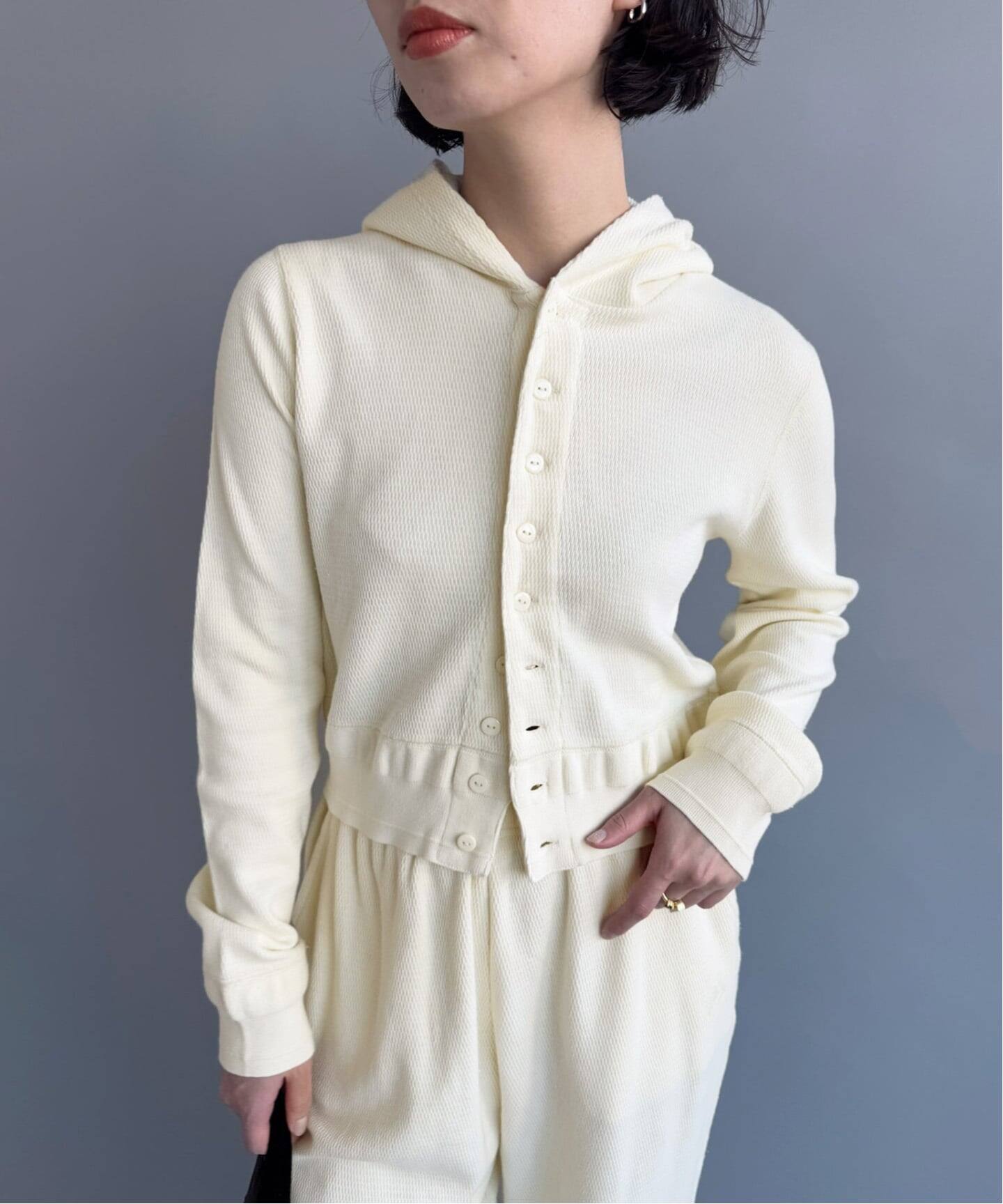 FAITH×LULU】Thermal hoodie cardigan（Tシャツ／カットソー）｜EDIT