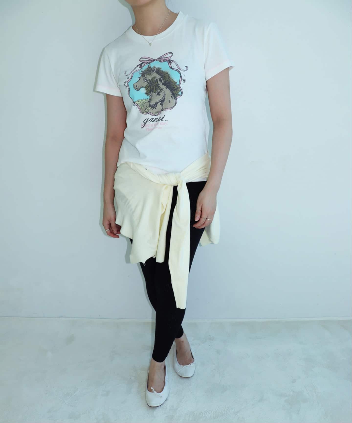 GANNI/ガニー】Basic Cotton Jersey Baby Fit Qixi（Tシャツ