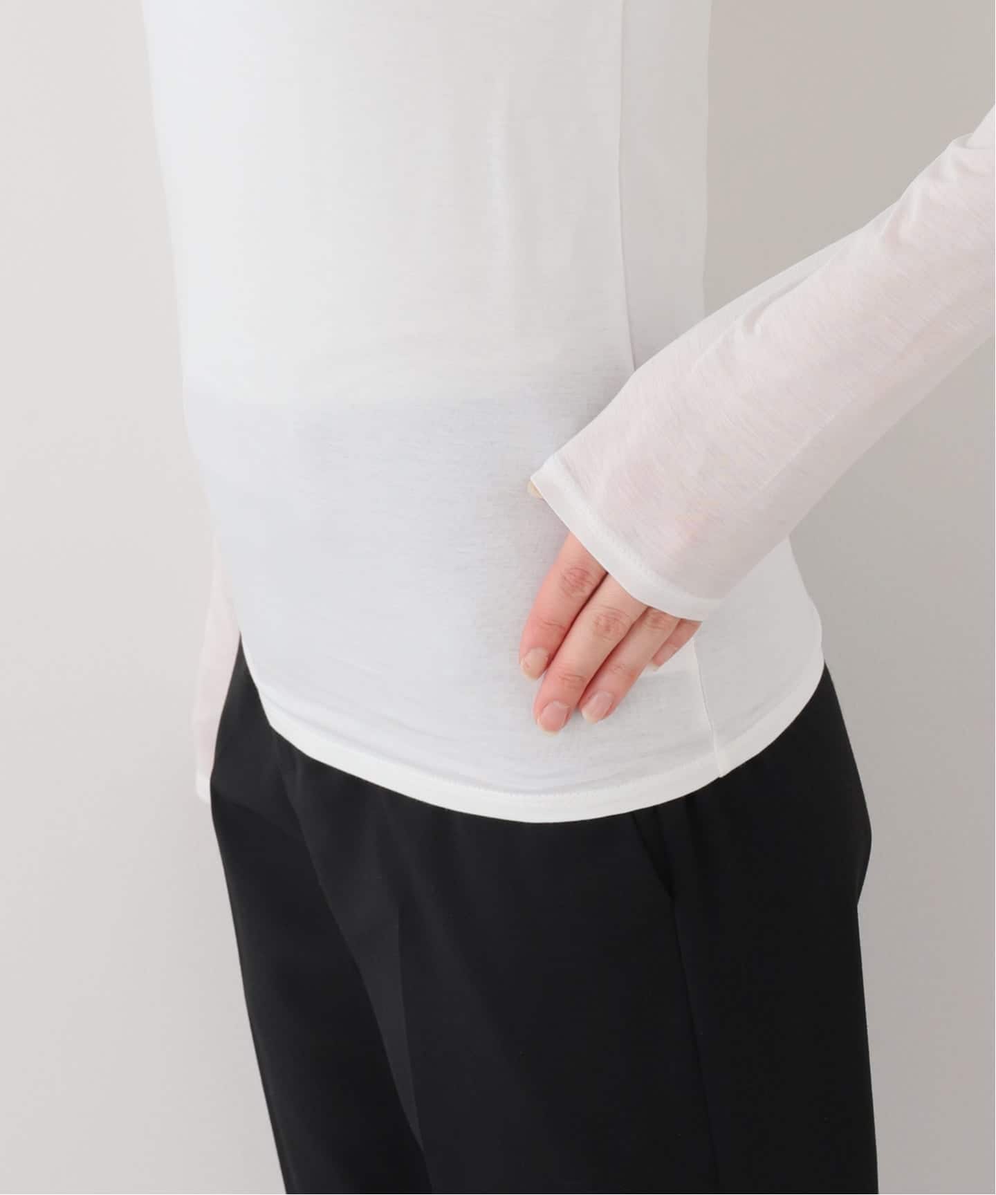 ONIT/オニット】シアーコットンカシュクールトップス（Tシャツ