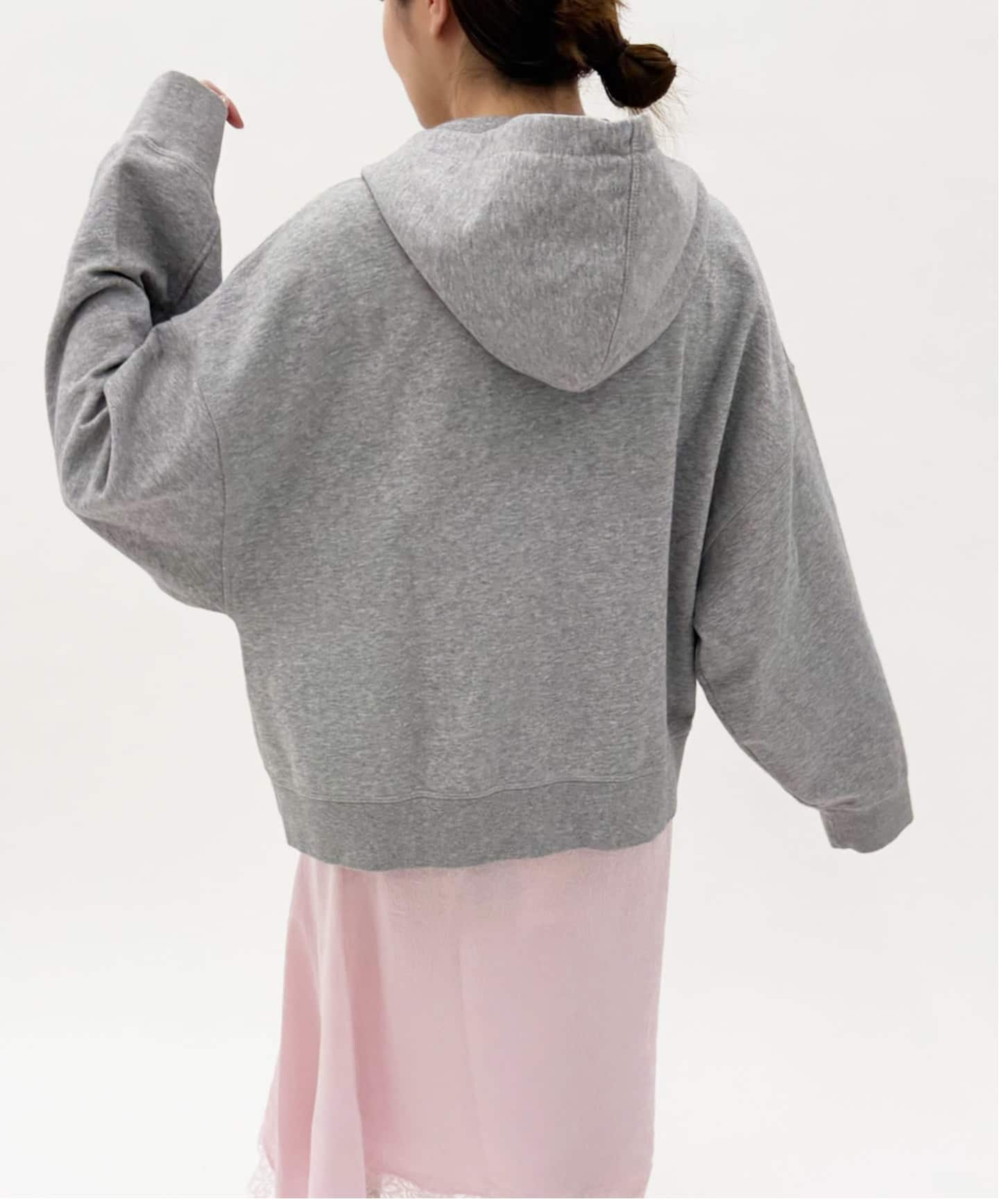 GANNI グレー フード付きパーカー GANNI/ガニー】Essential Isoli Zip Hoodie（パーカー）｜EDIT.FOR