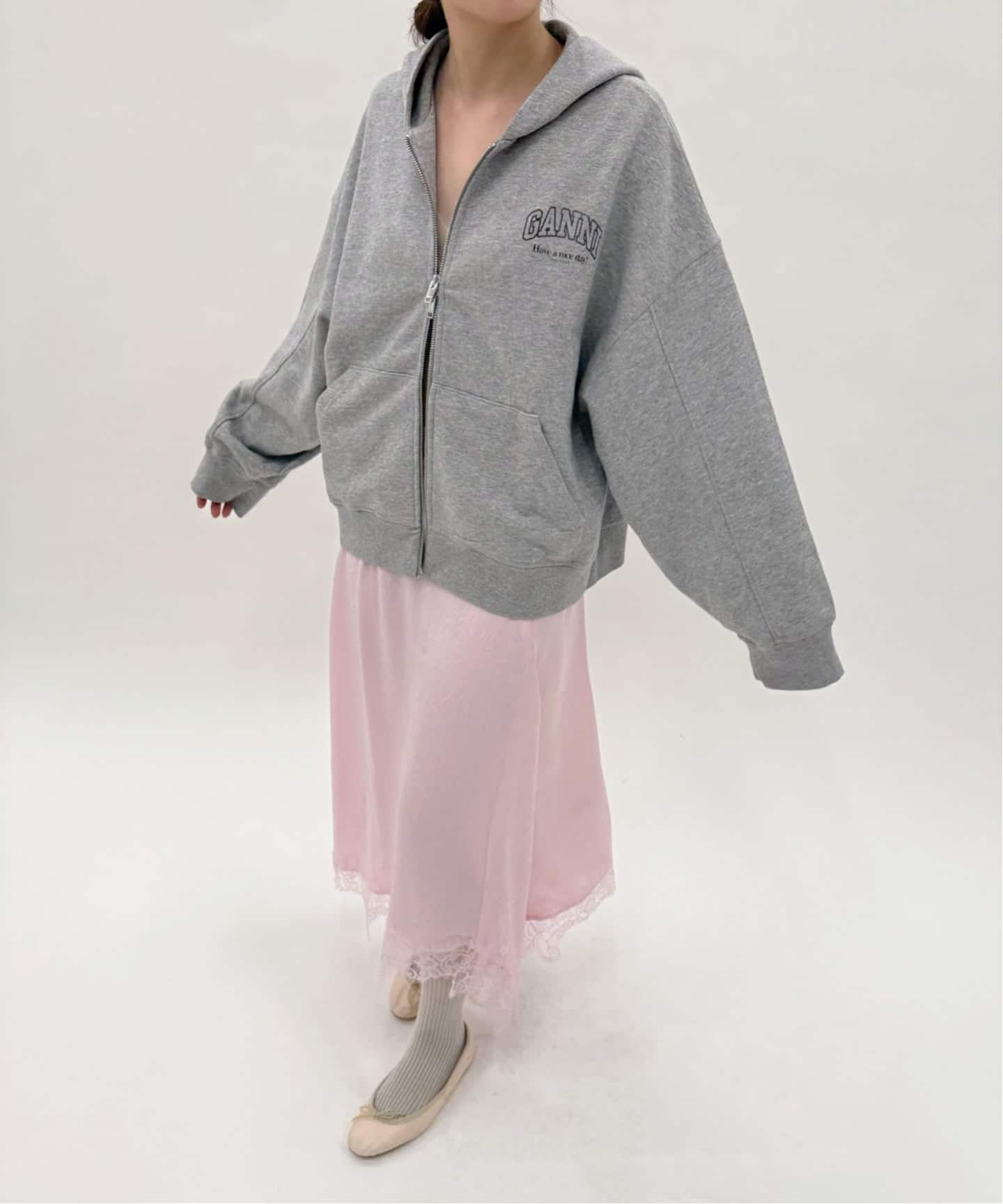 GANNI/ガニー】Essential Isoli Zip Hoodie（パーカー）｜EDIT.FOR