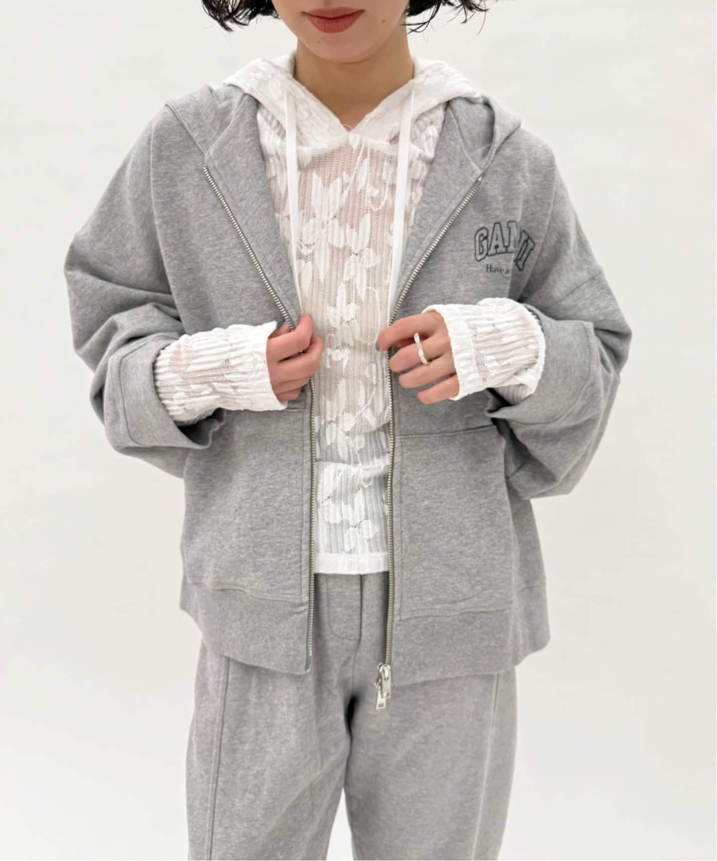 GANNI/ガニー】Essential Isoli Zip Hoodie（パーカー）｜EDIT.FOR