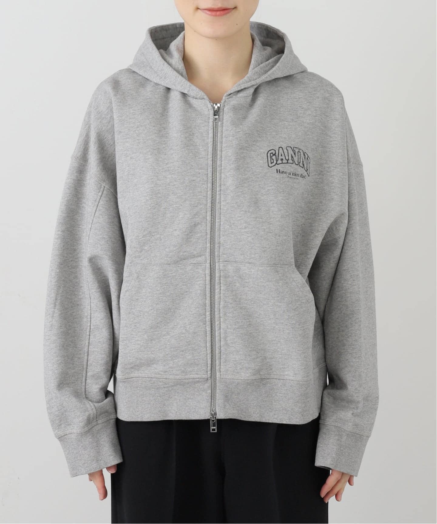 GANNI ジップパーカー GANNI/ガニー】Essential Isoli Zip Hoodie（パーカー）｜EDIT.FOR