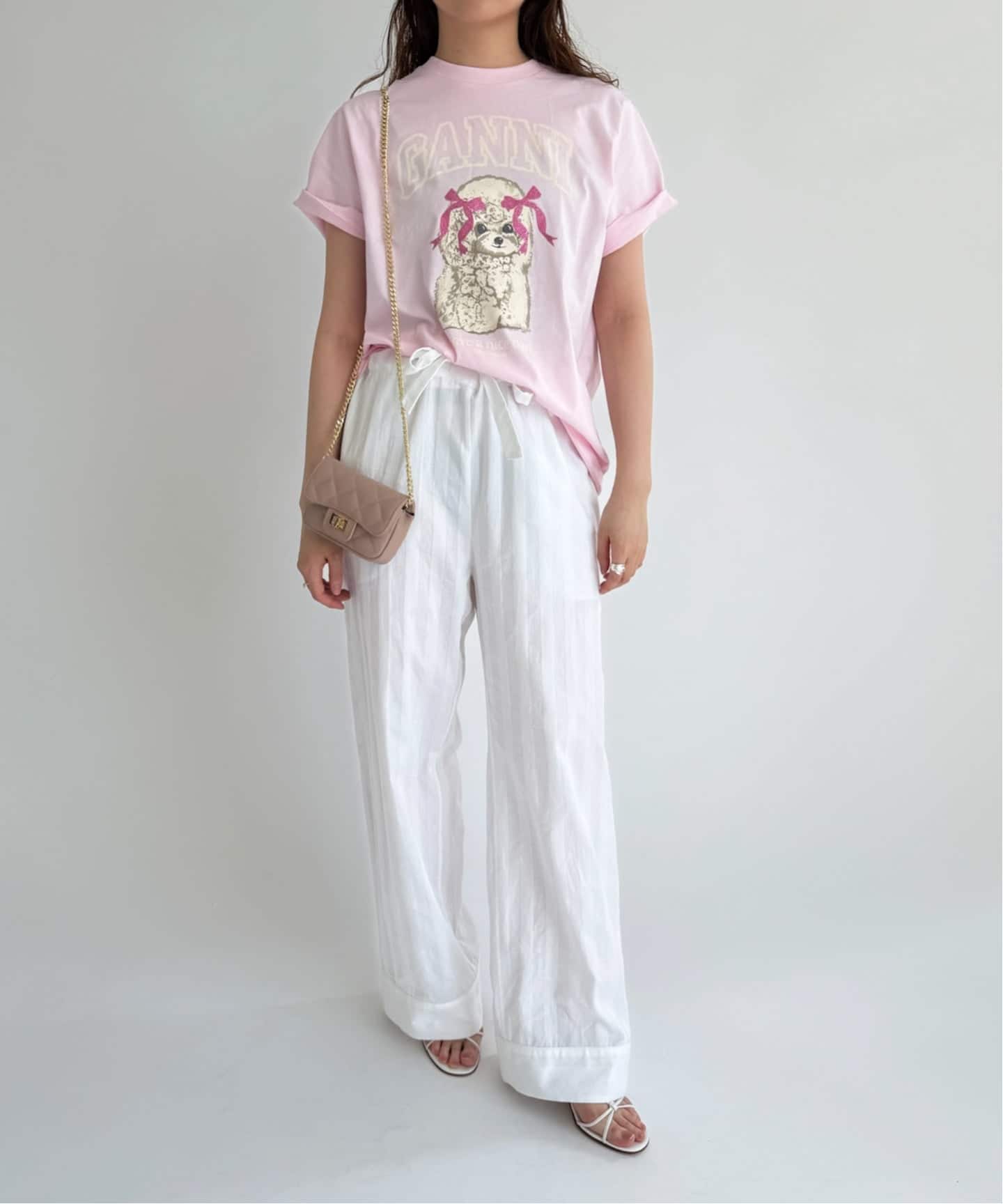 GANNI/ガニー】Basic cotton Jersey T-shirt（Tシャツ／カットソー