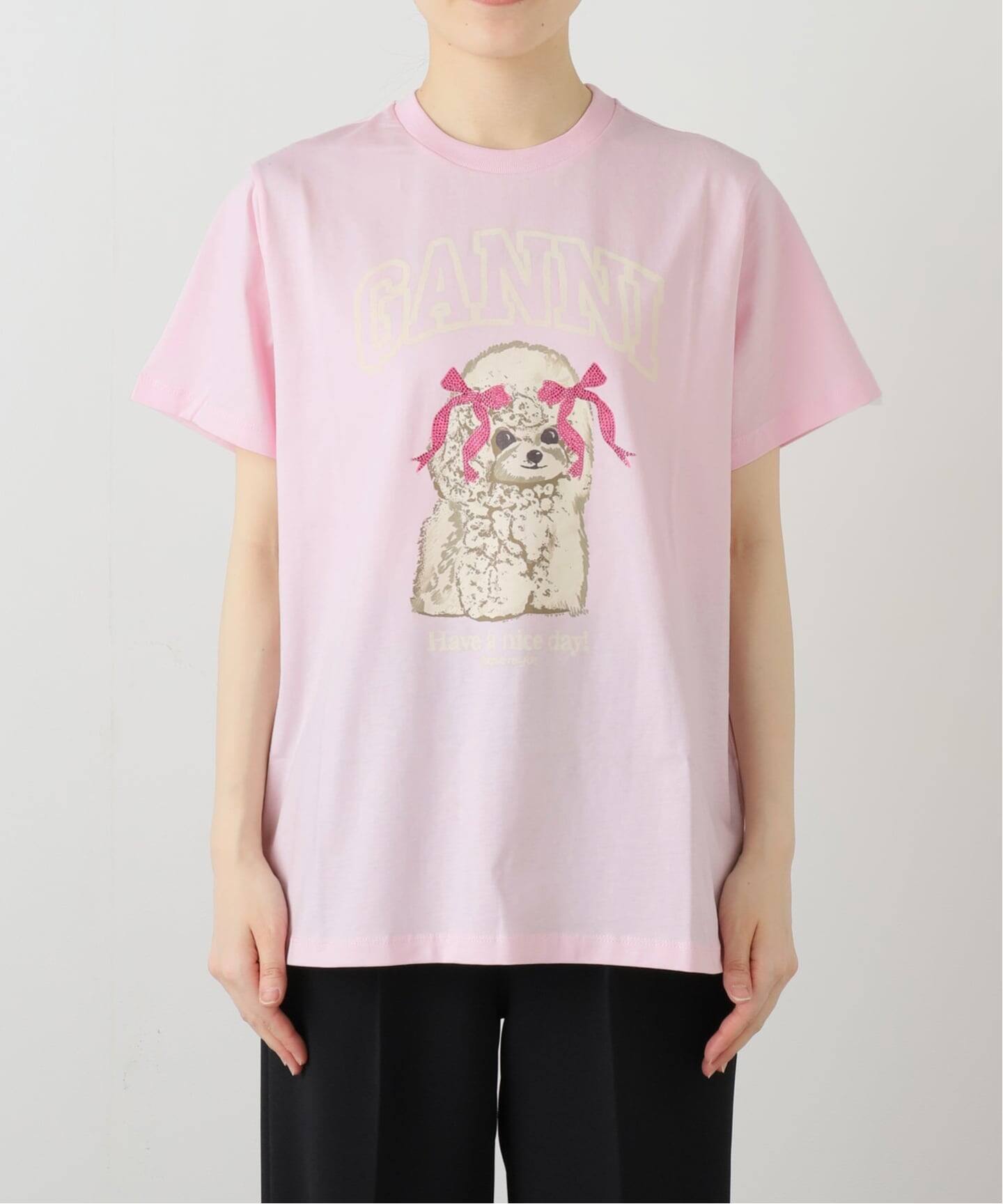 GANNI/ガニー】Basic cotton Jersey T-shirt（Tシャツ／カットソー