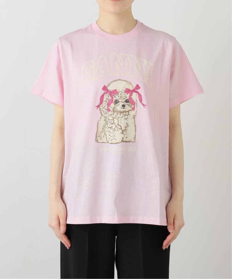 GANNI/ガニー】Basic cotton Jersey T-shirt（Tシャツ／カットソー
