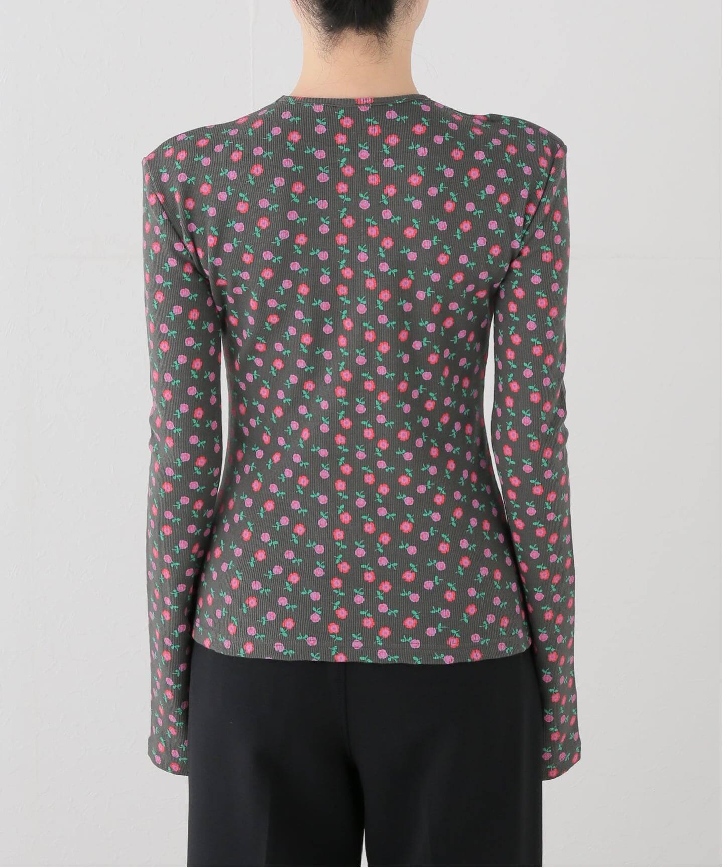 holiday(ホリデイ) レディース トップス Tシャツ・カットソー HOLIDAY/ホリデイ】SUPER RIB TOP FLOWER（Tシャツ／カットソー