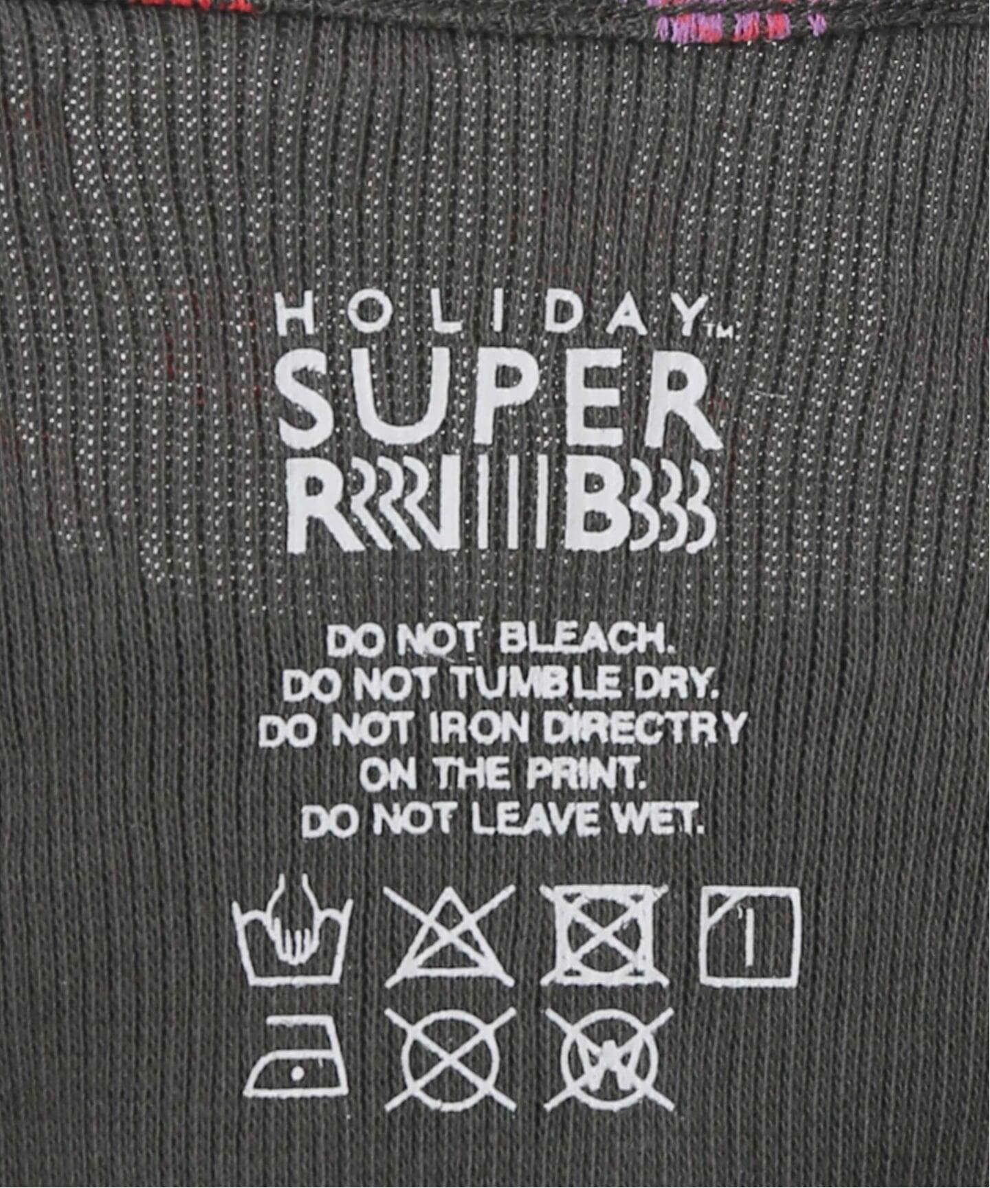 HOLIDAY/ホリデイ】SUPER RIB TOP FLOWER（Tシャツ／カットソー