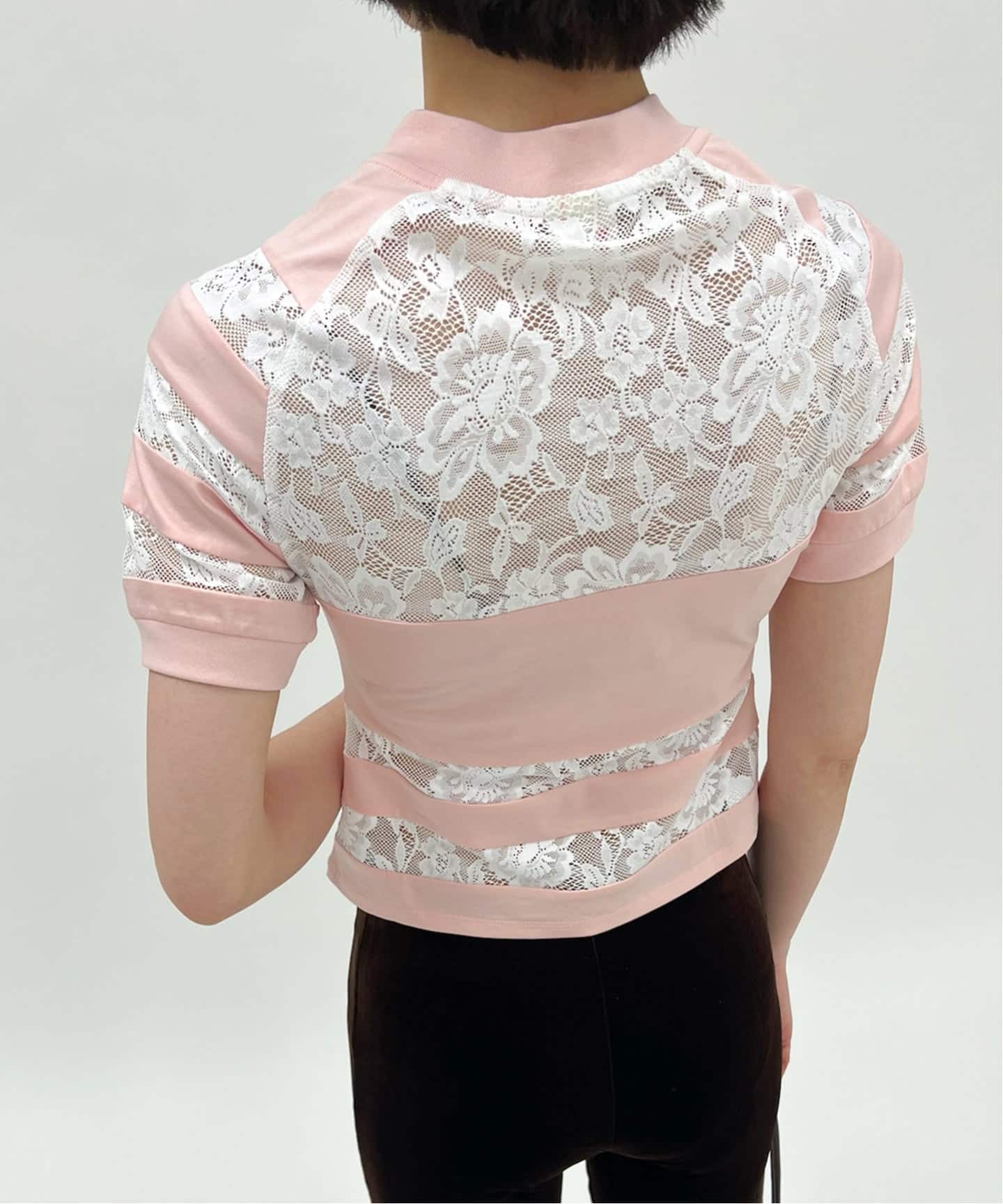 YUHAN WANG/ユハン ワン】sport lace cycling top（Tシャツ