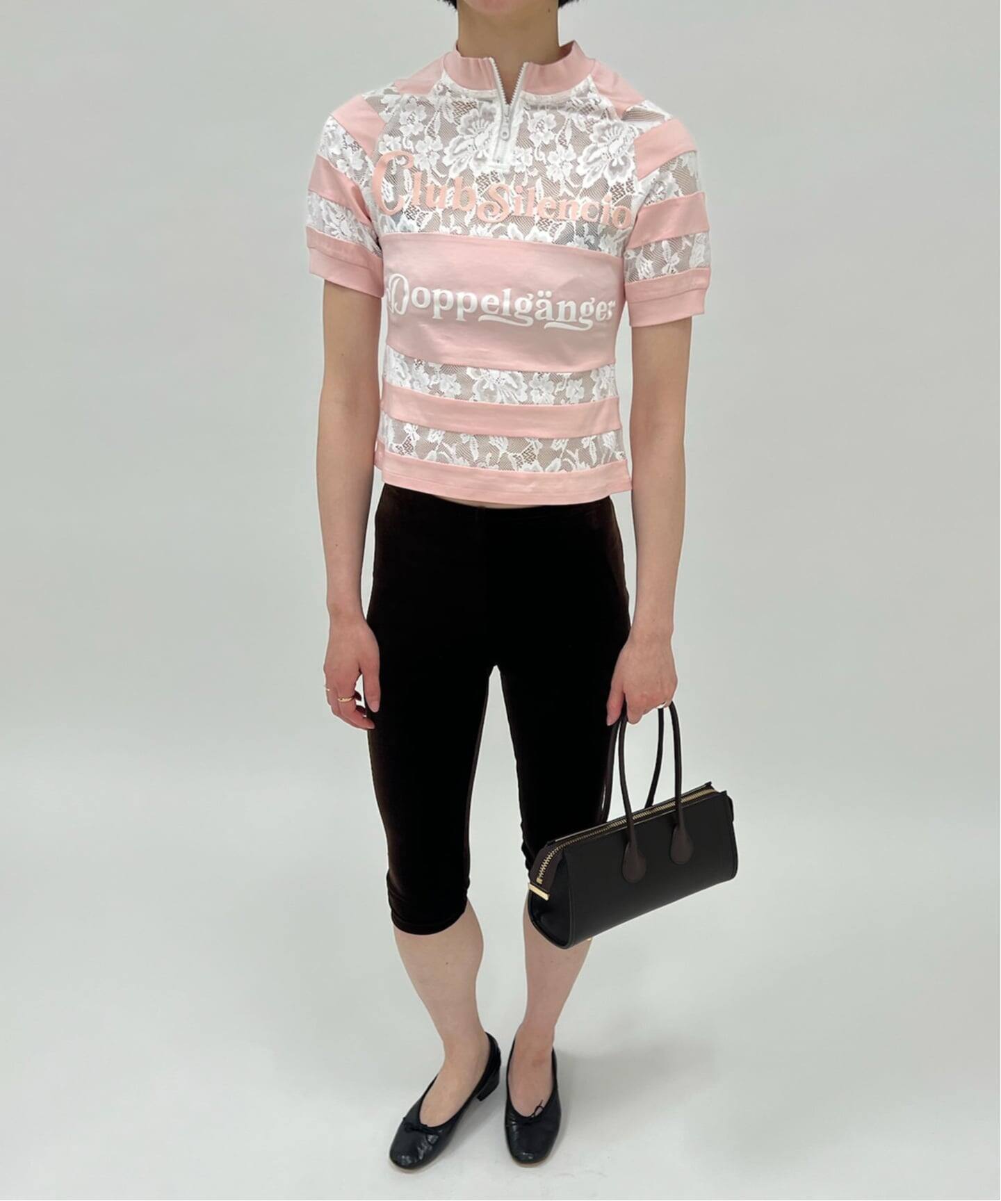 YUHAN WANG/ユハン ワン】sport lace cycling top（Tシャツ