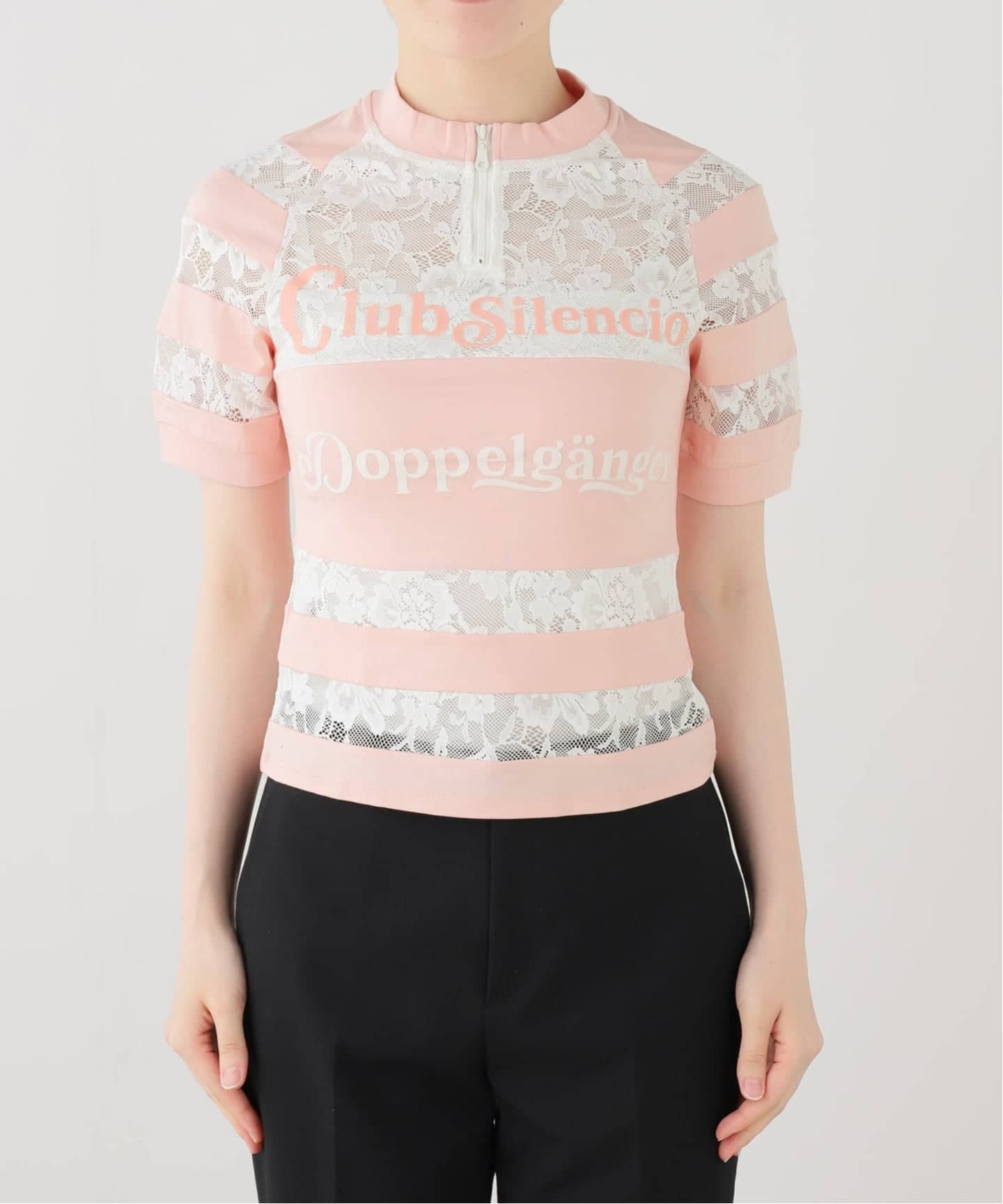 YUHAN WANG/ユハン ワン】sport lace cycling top（Tシャツ