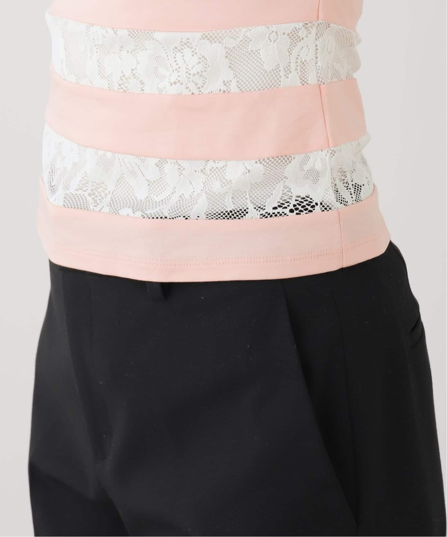 YUHAN WANG/ユハン ワン】sport lace cycling top（Tシャツ