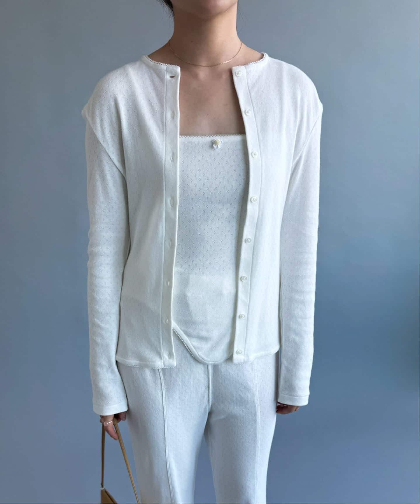 PAN/パン】EYELET MESH LACE C/D（カーディガン）｜EDIT.FOR LULU