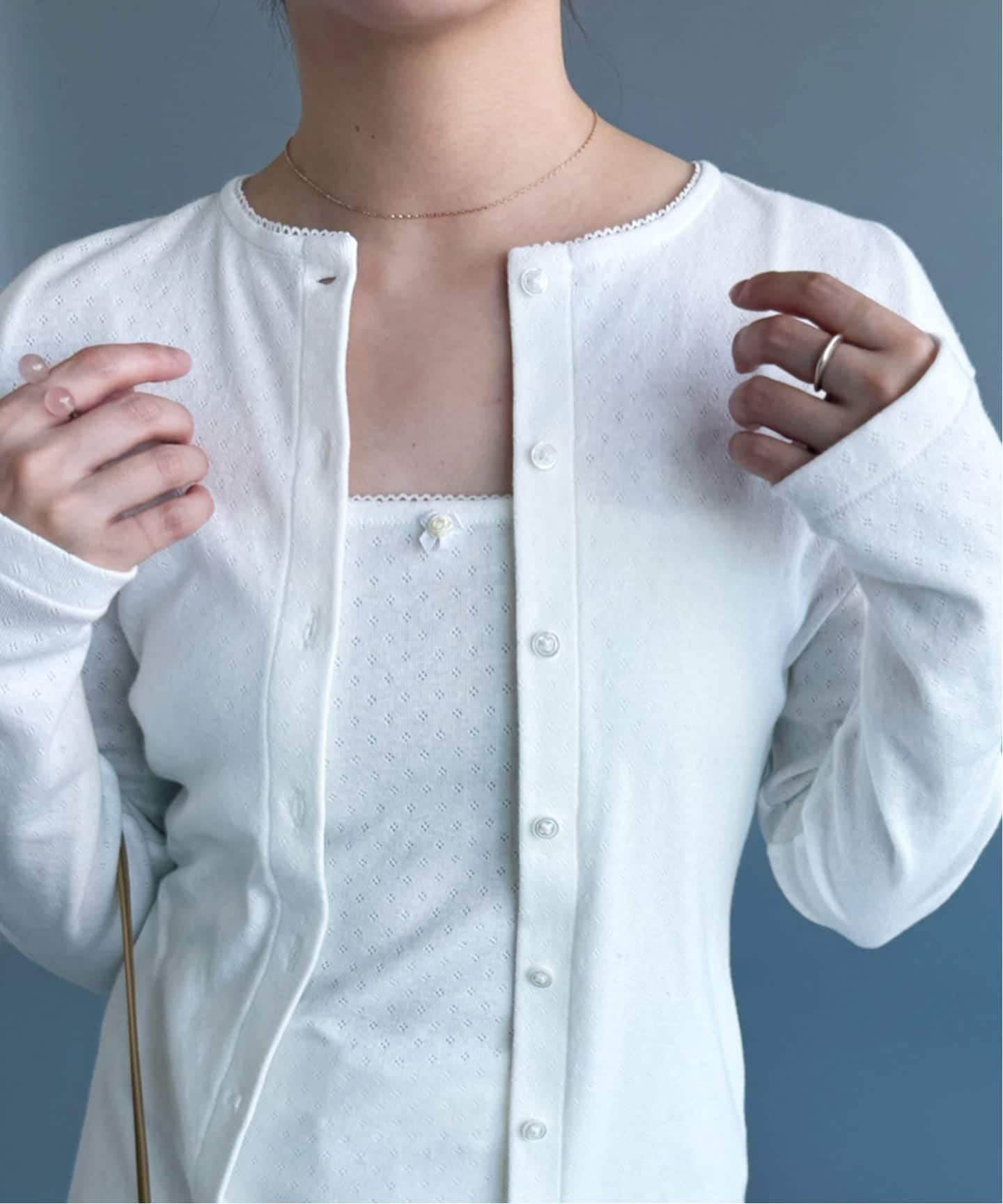 PAN/パン】EYELET MESH LACE C/D（カーディガン）｜EDIT.FOR LULU