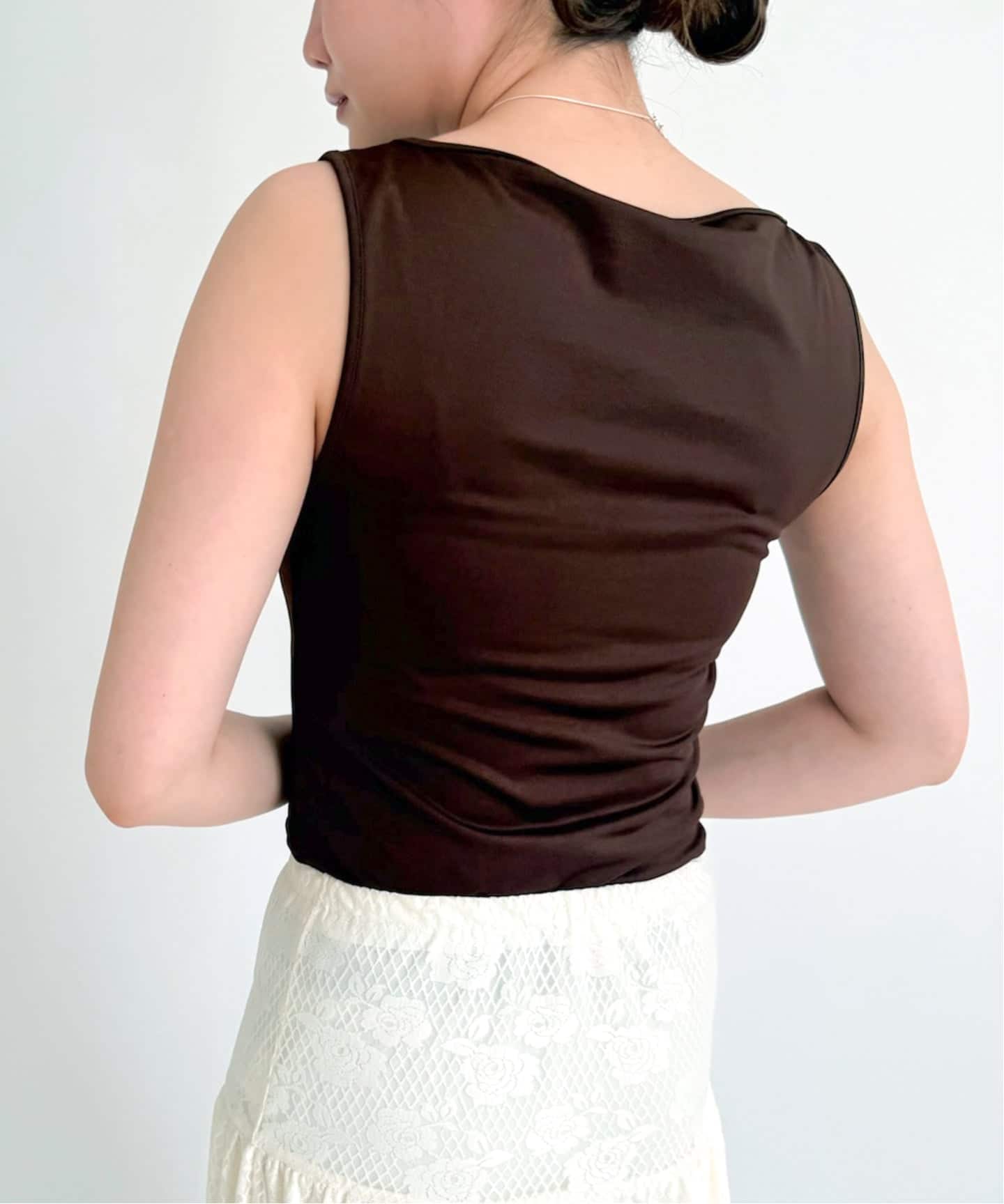Hosbjerg/ホスビョーグ】brown sleeveless top（Tシャツ／カットソー