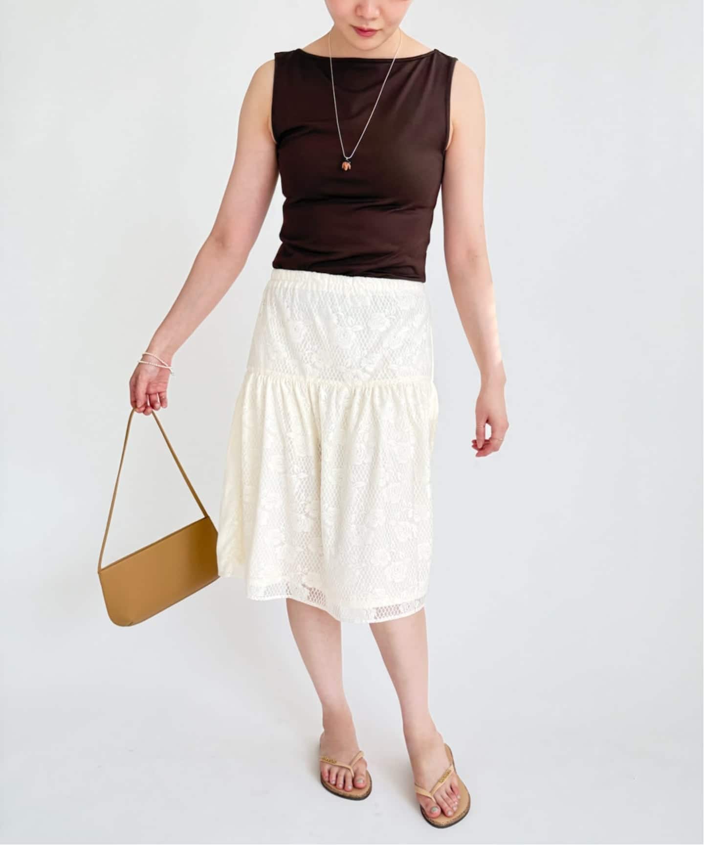 Hosbjerg【ホスビョーク】 Hosbjerg/ホスビョーグ】brown sleeveless top（Tシャツ／カットソー