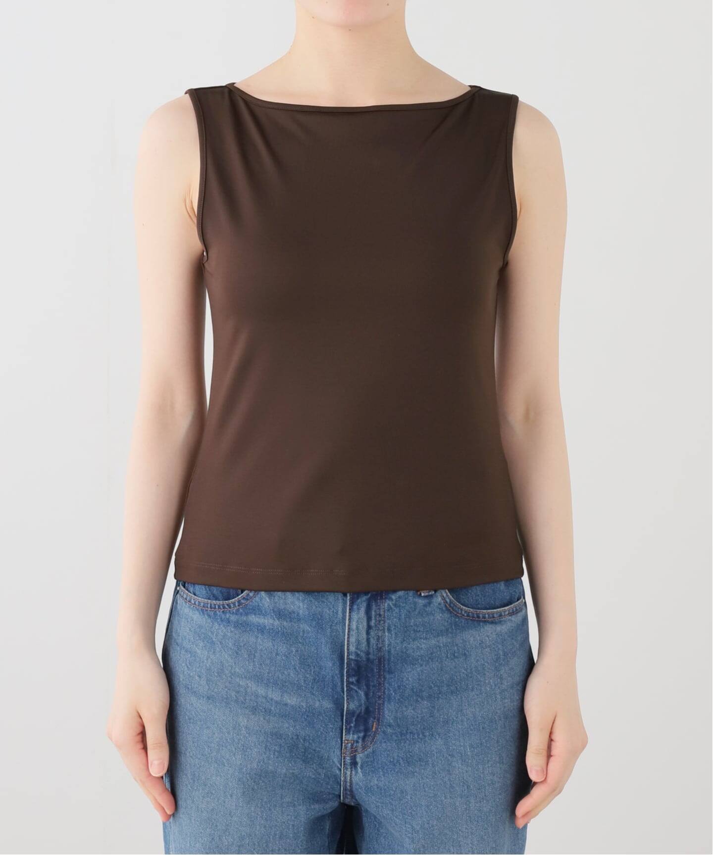 Hosbjerg/ホスビョーグ】brown sleeveless top（Tシャツ／カットソー