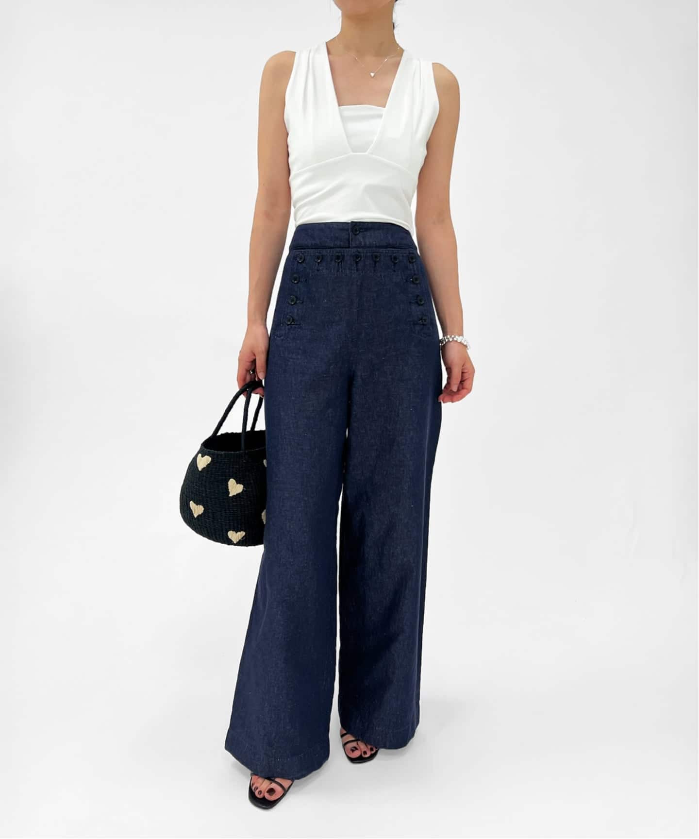 ESTHE/エステ】Plunge V neck Top（Tシャツ／カットソー）｜EDIT.FOR