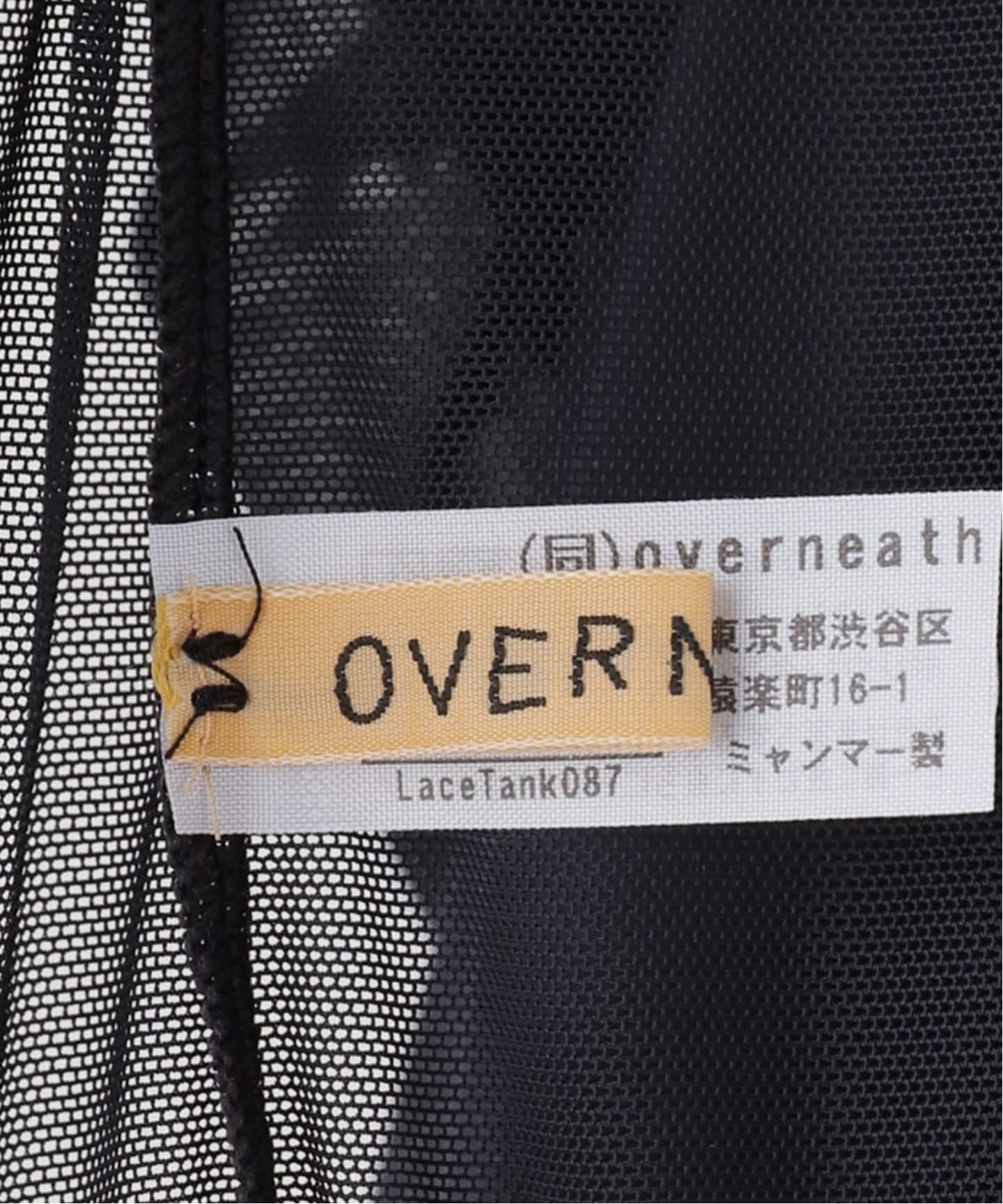 OVERNEATH/オーバーニース】ネット*レースタンク（タンクトップ