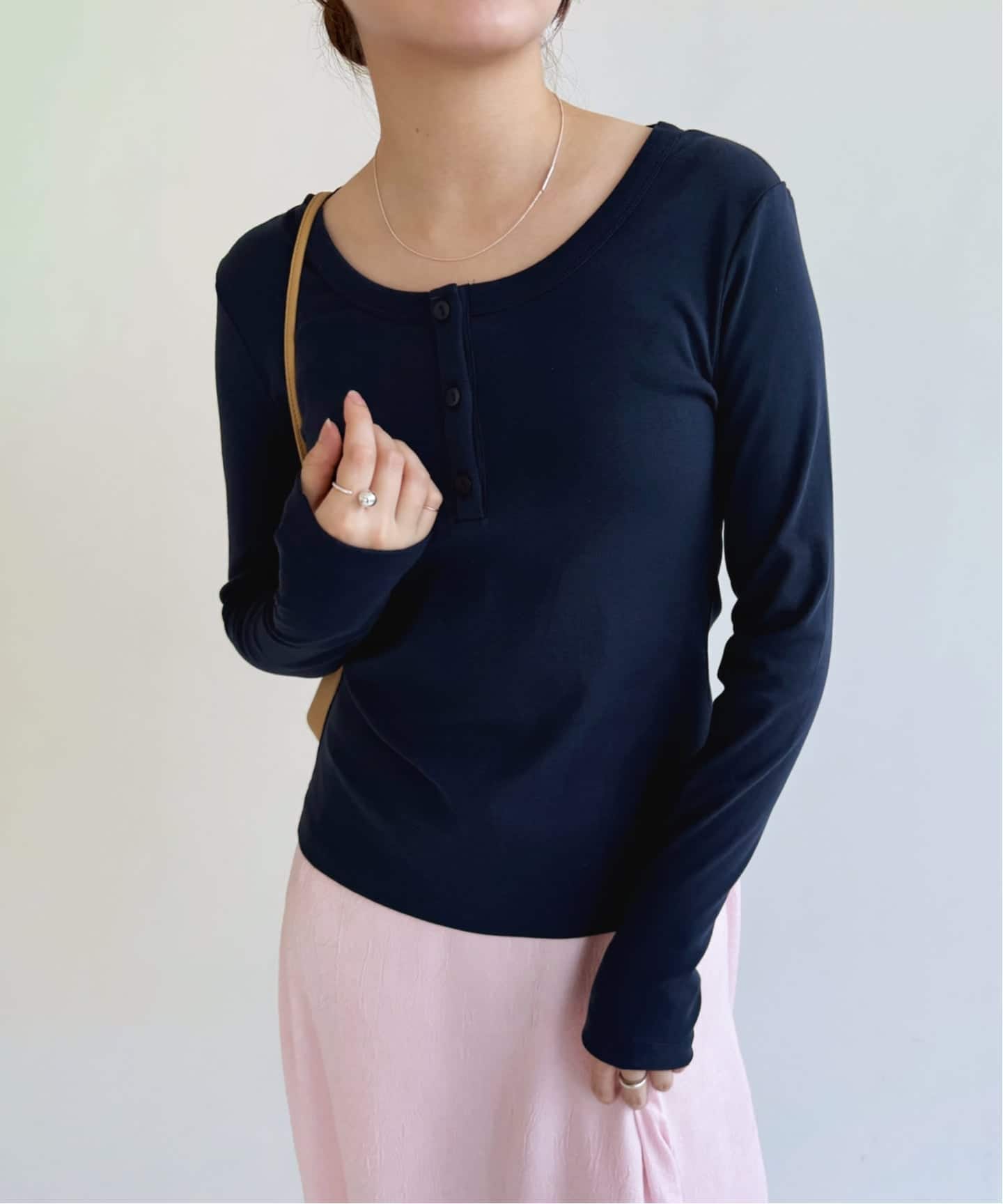 BAUM UND PFERDGARTEN バウムウンドヘルガーデン ブルー サイズ:36(M) | 24春夏 オーガニックコットン トップス / Organic Cotton TOP ベスト キャミソール ショート丈 Uネック | カットソー レイヤード【レディース】【中古】 BAUM UND PFERDGARTEN/バウム ウンド ヘルガーデン OP ワンピース