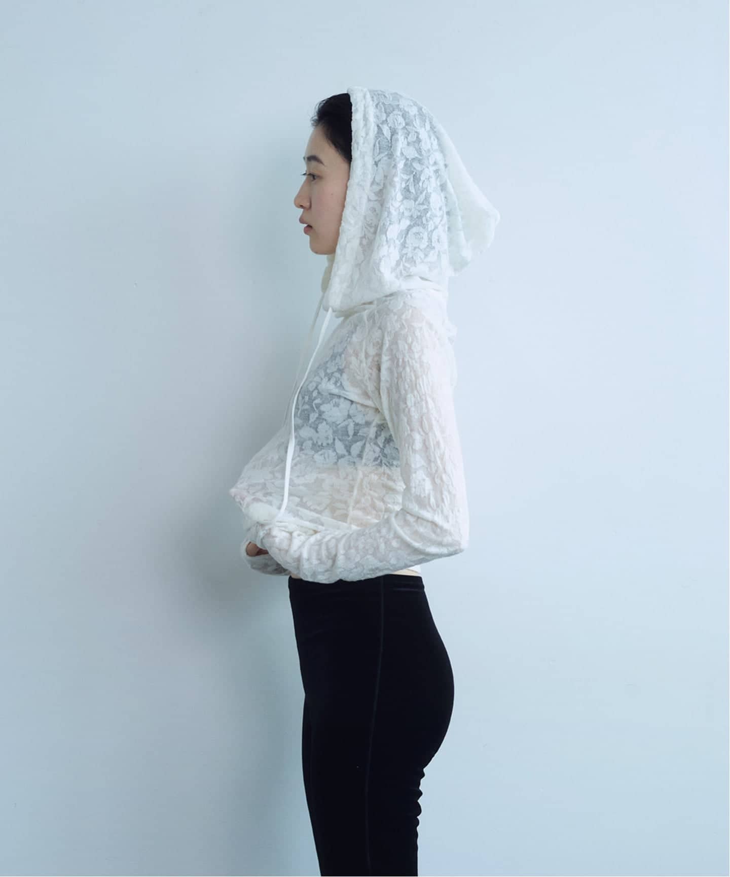 YUHAN WANG/ユハン ワン】 floral jacquard hoodie（Tシャツ