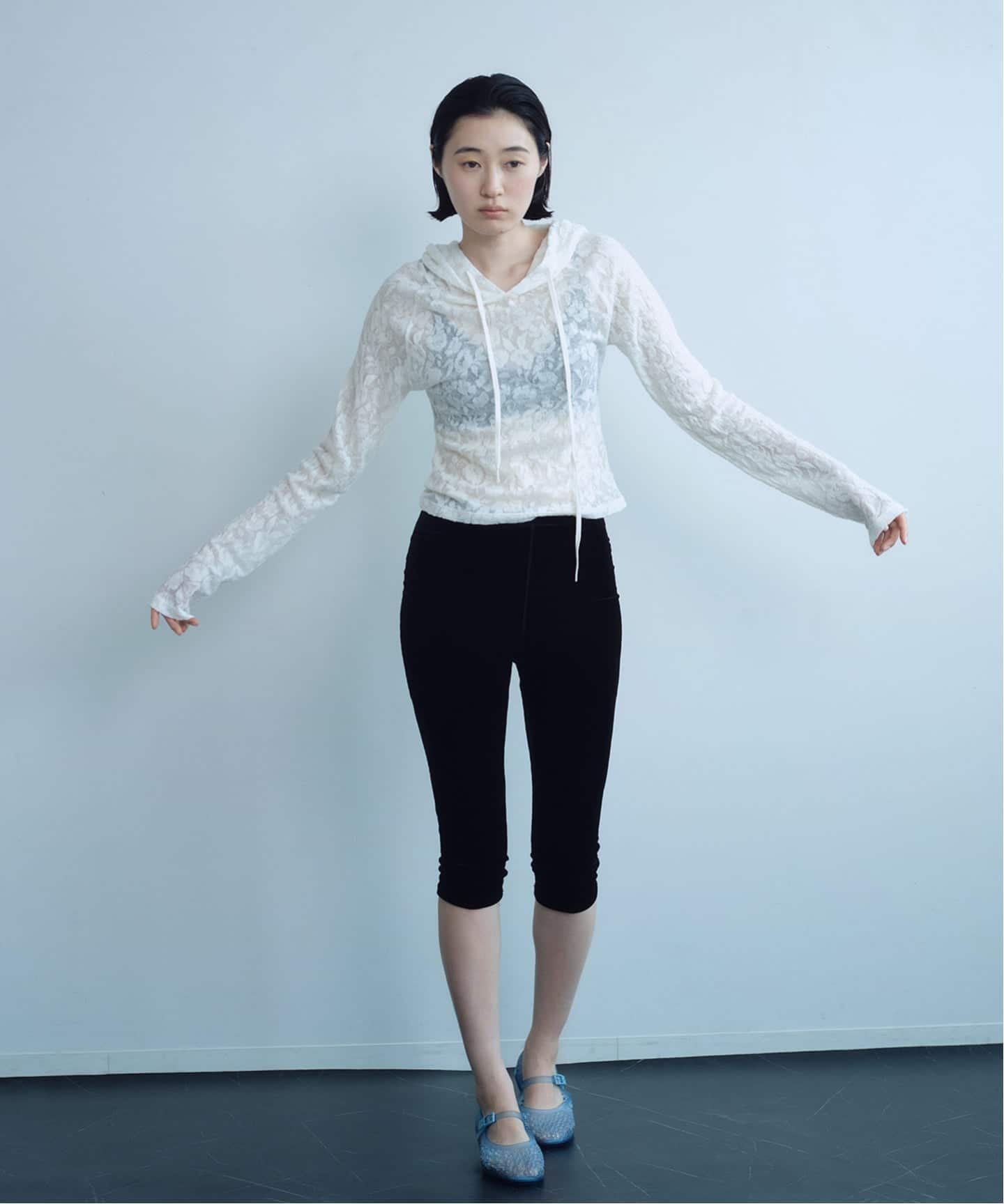 YUHAN WANG/ユハン ワン】 floral jacquard hoodie（Tシャツ