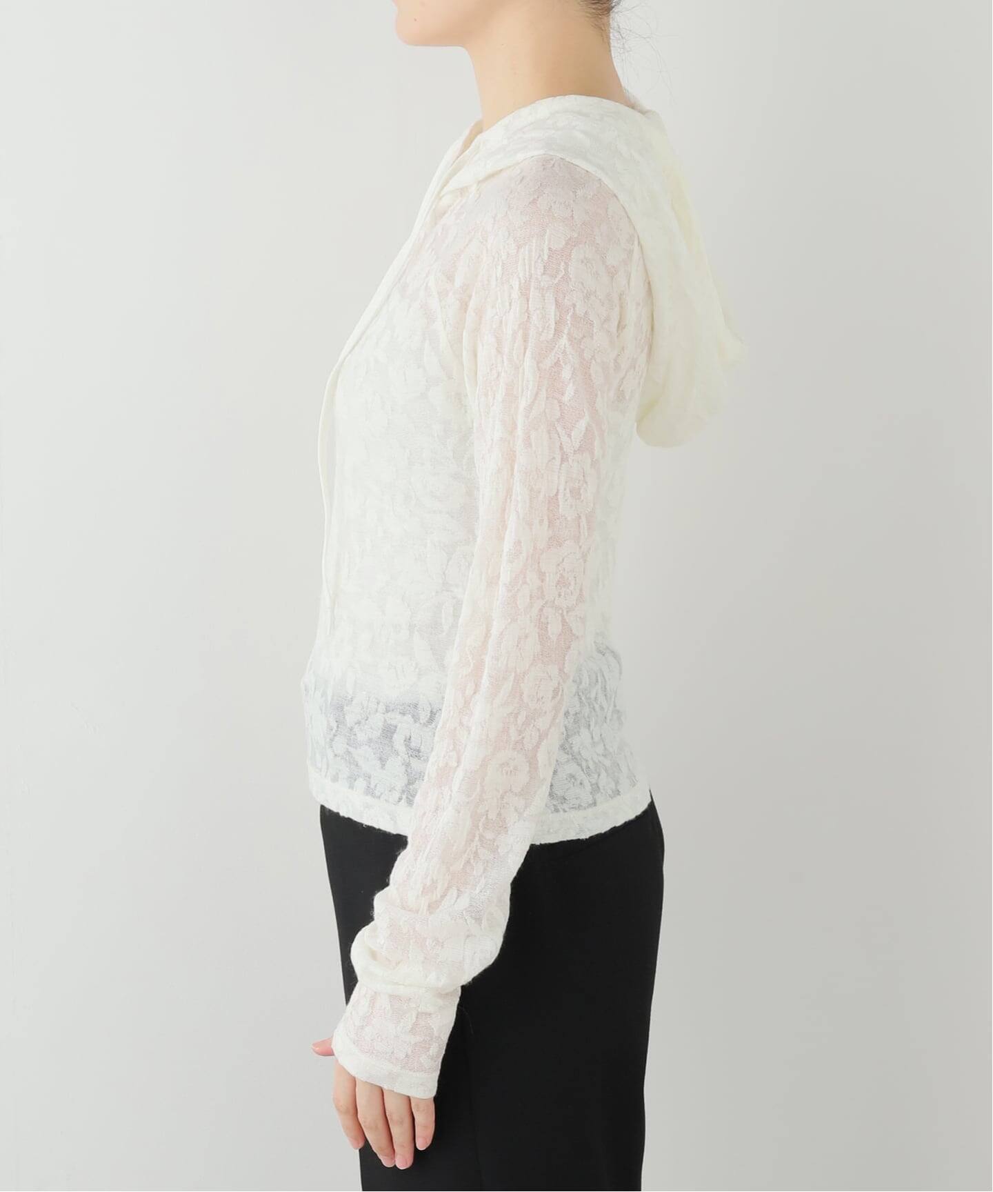 YUHAN WANG/ユハン ワン】 floral jacquard hoodie（Tシャツ