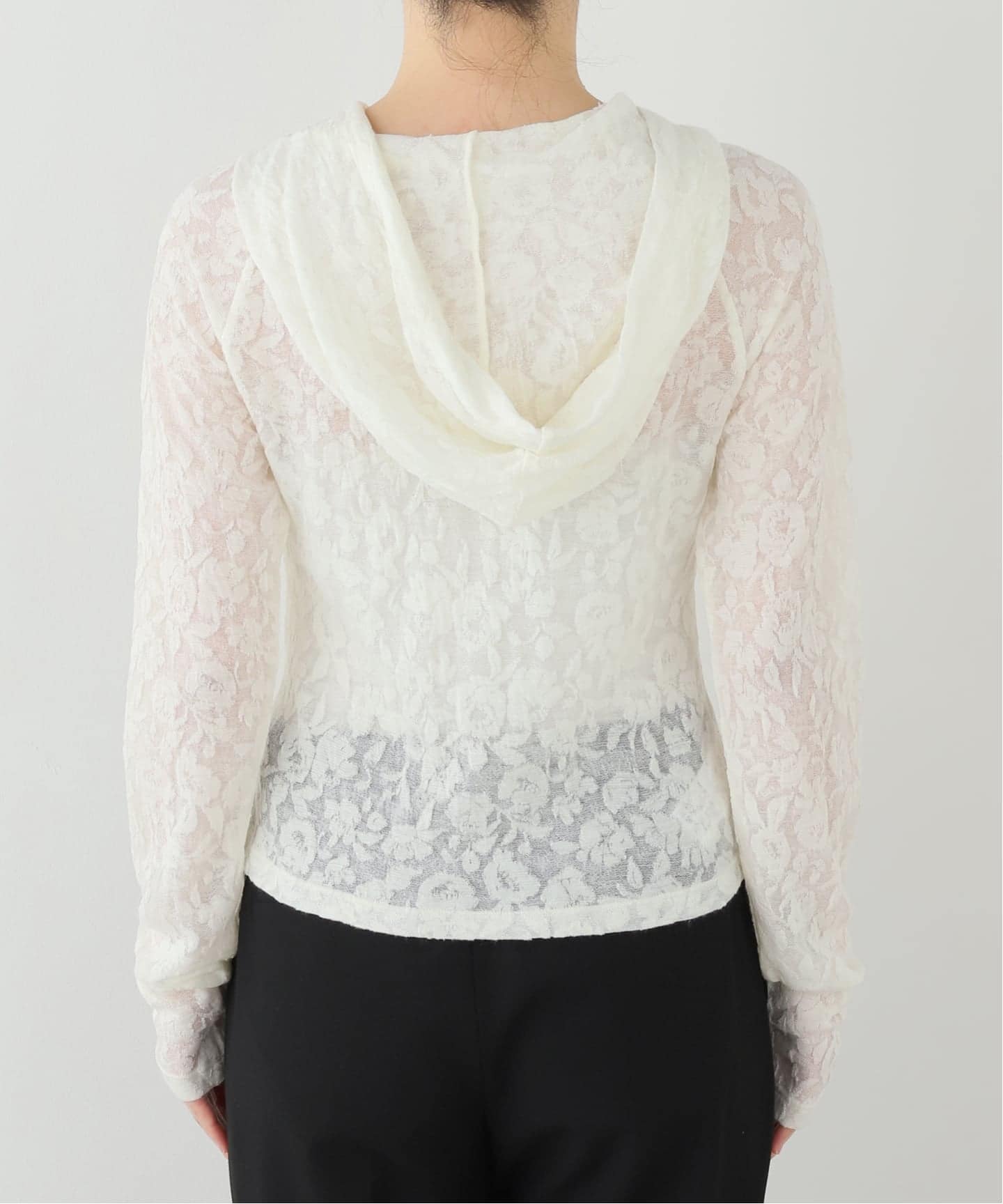 YUHAN WANG/ユハン ワン】 floral jacquard hoodie（Tシャツ