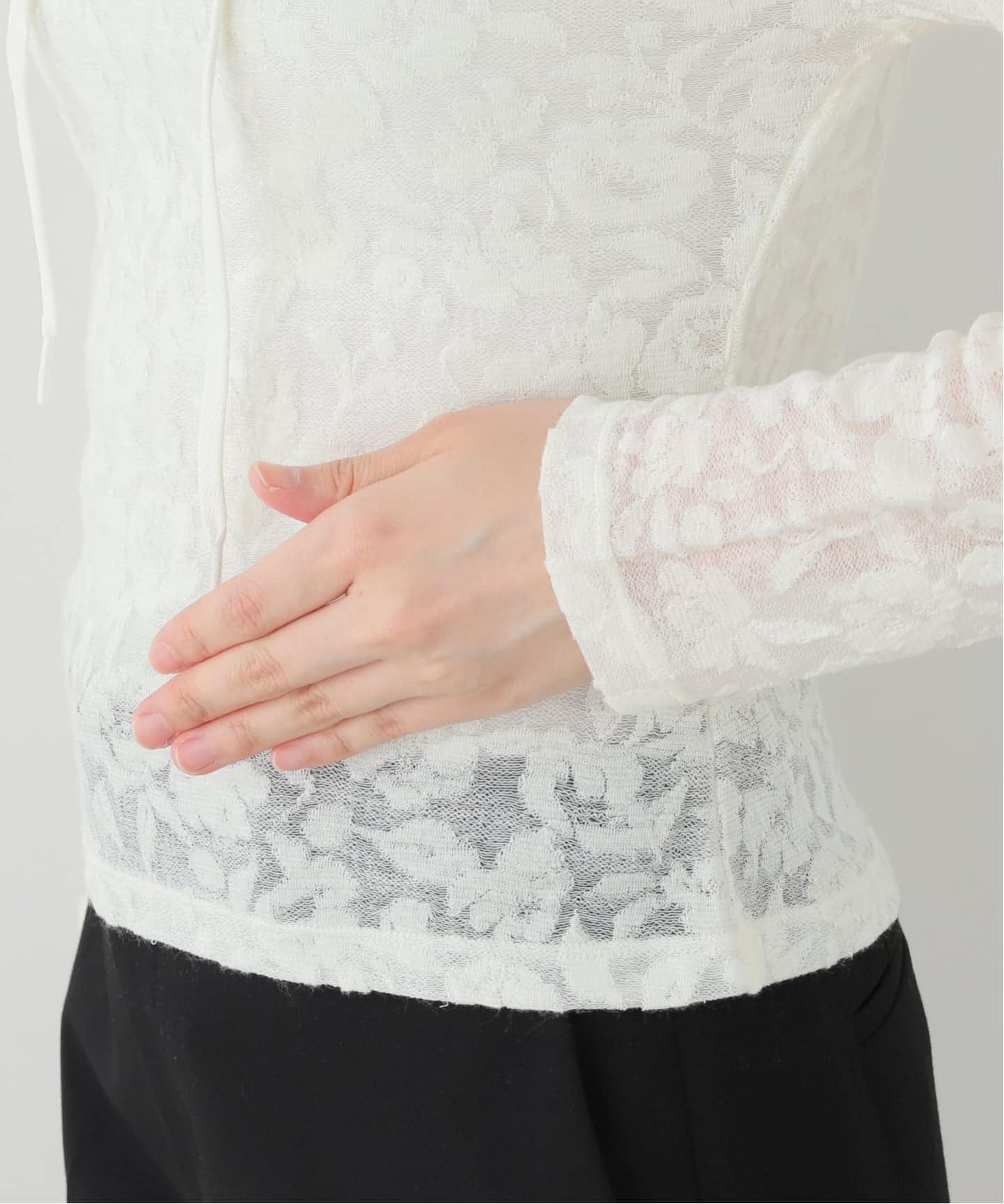 YUHAN WANG/ユハン ワン】 floral jacquard hoodie（Tシャツ