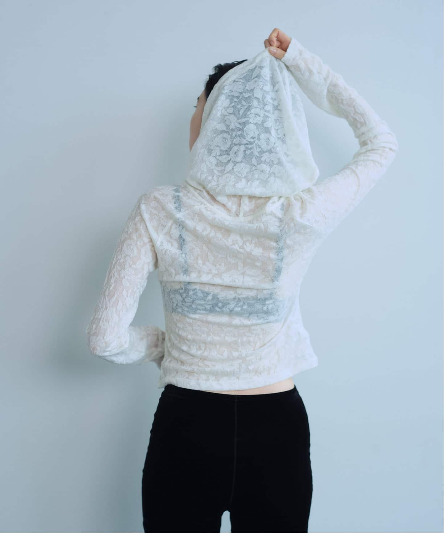 YUHAN WANG/ユハン ワン】 floral jacquard hoodie（Tシャツ