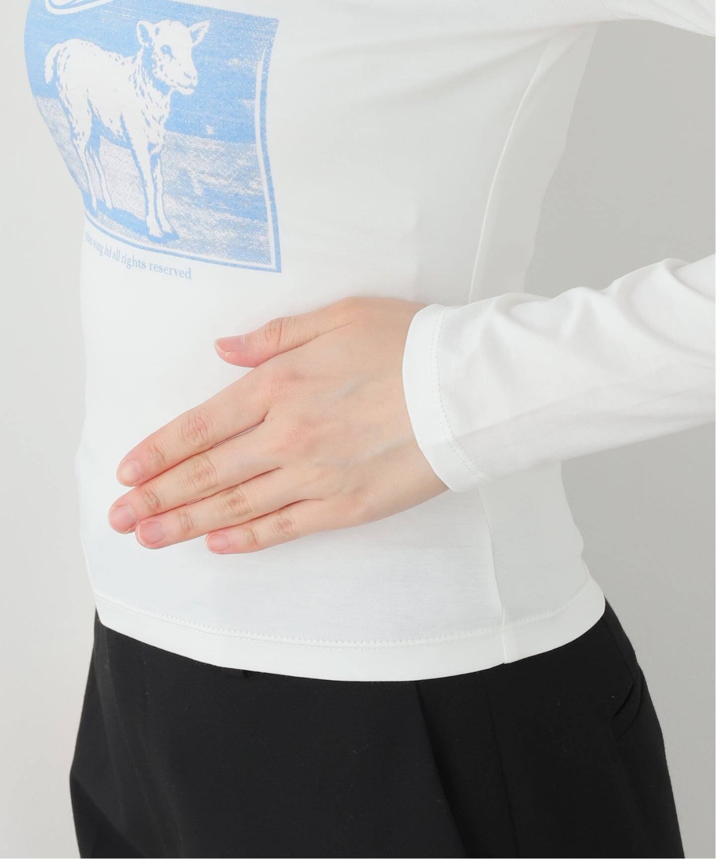 YUHAN WANG/ユハン ワン】 not wild sheep l/s top（Tシャツ