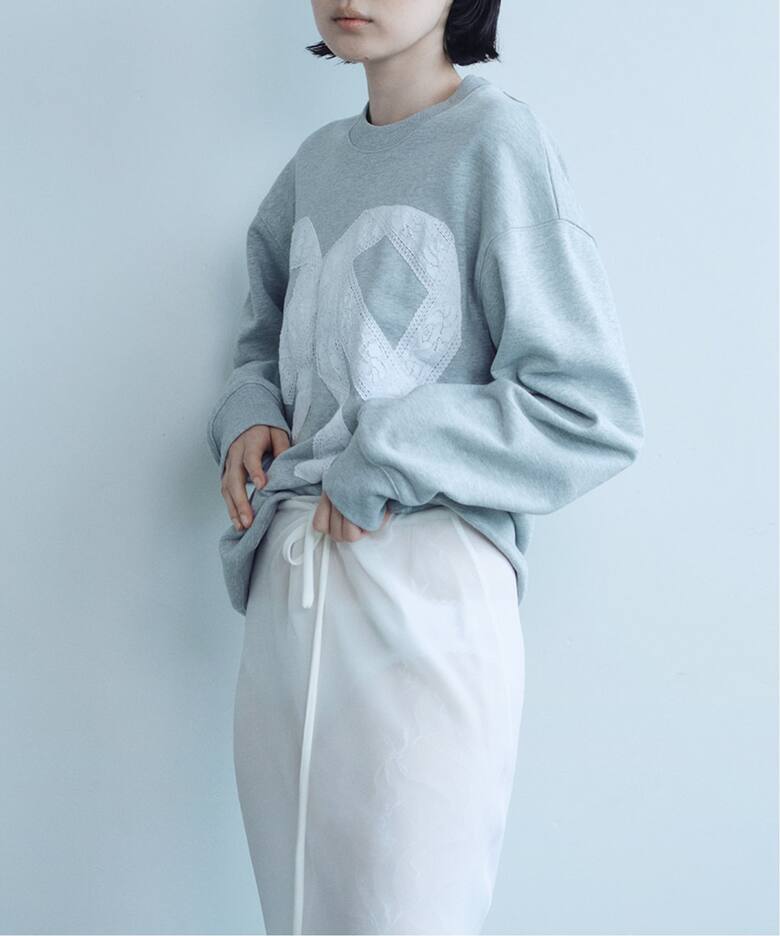 予約》【Yuhan Wang for LULU】lace bow sweatshirt（スウェット 