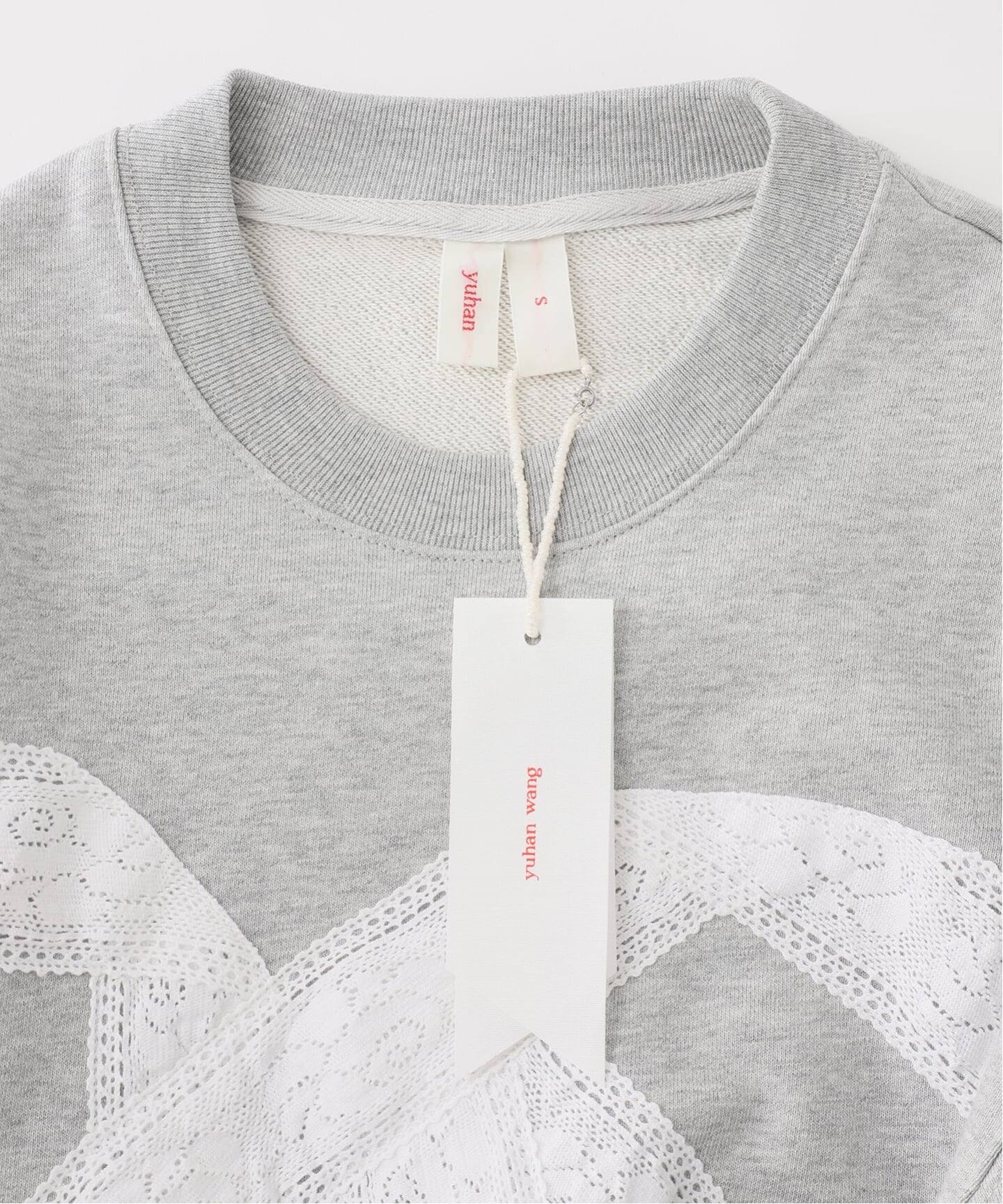 yuhan wang 24AW レースのリボン刺繍スウェットパーカー 新品未使用 予約》【Yuhan Wang for LULU】lace bow sweatshirt（スウェット