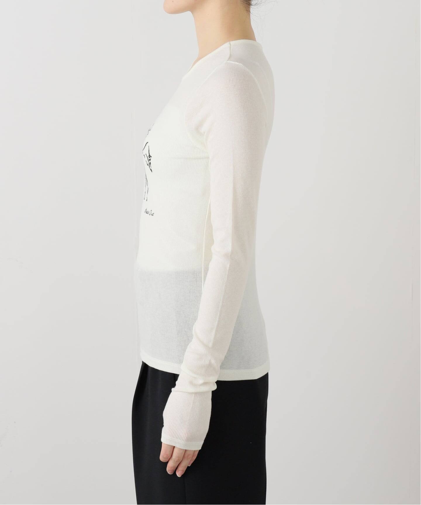 SKIN for LULU】warm long rib tee（Tシャツ／カットソー）｜EDIT.FOR