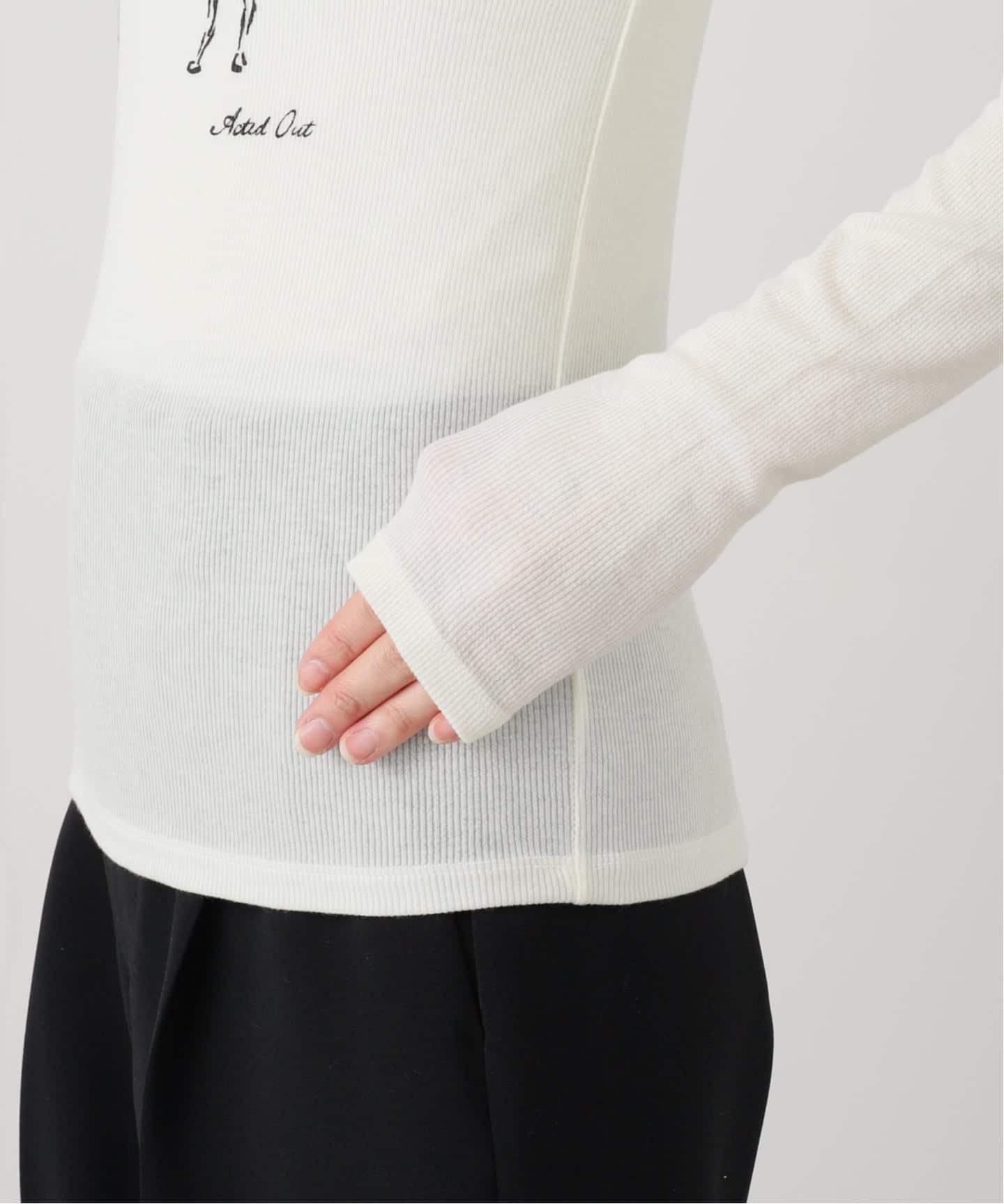 SKIN for LULU】warm long rib tee（Tシャツ／カットソー）｜EDIT.FOR