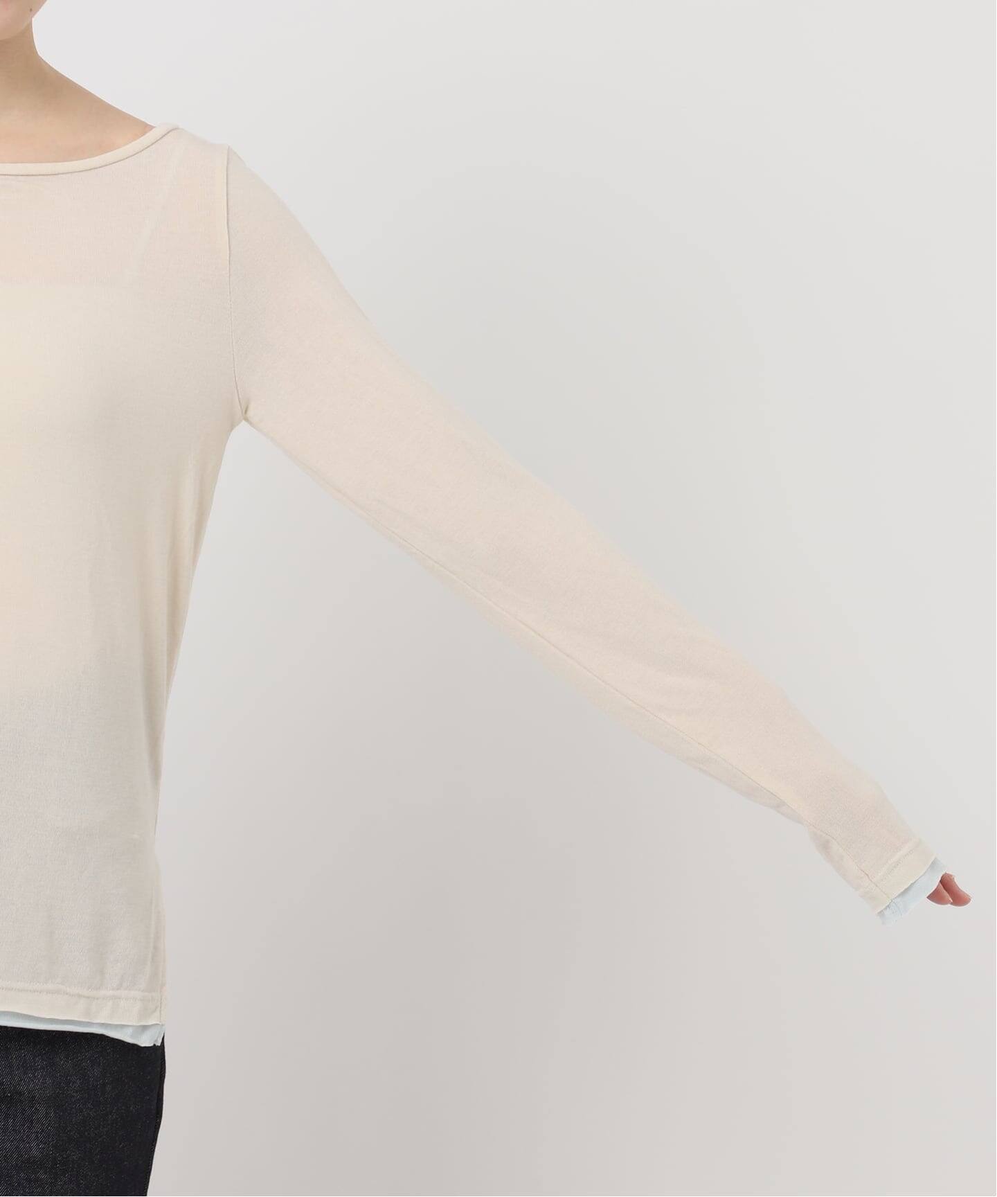 comme si studio 新品　ホワイトカットソー comme si studio *LULU】layered LS tee（Tシャツ／カットソー）｜EDIT