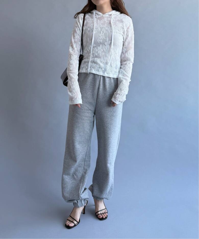 YUHAN WANG/ユハン・ワン】floral jacquard pleat hoodie（Tシャツ 
