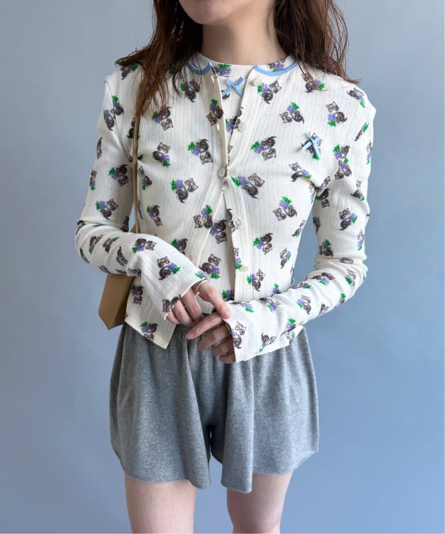 YUHAN WANG/ユハン・ワン】kitty print cardigan（Tシャツ／カットソー
