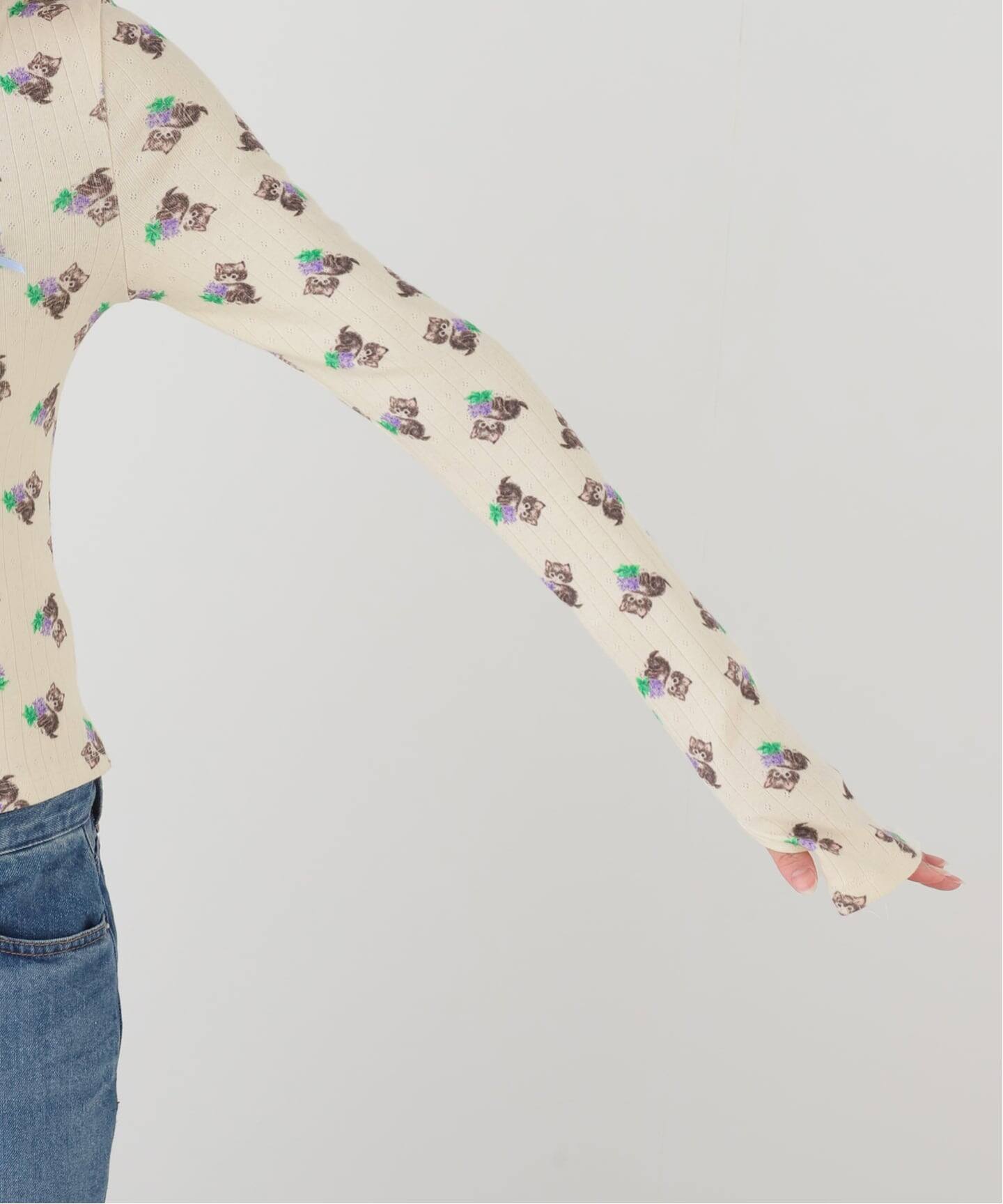 YUHAN WANG/ユハン・ワン】kitty print cardigan（Tシャツ／カットソー