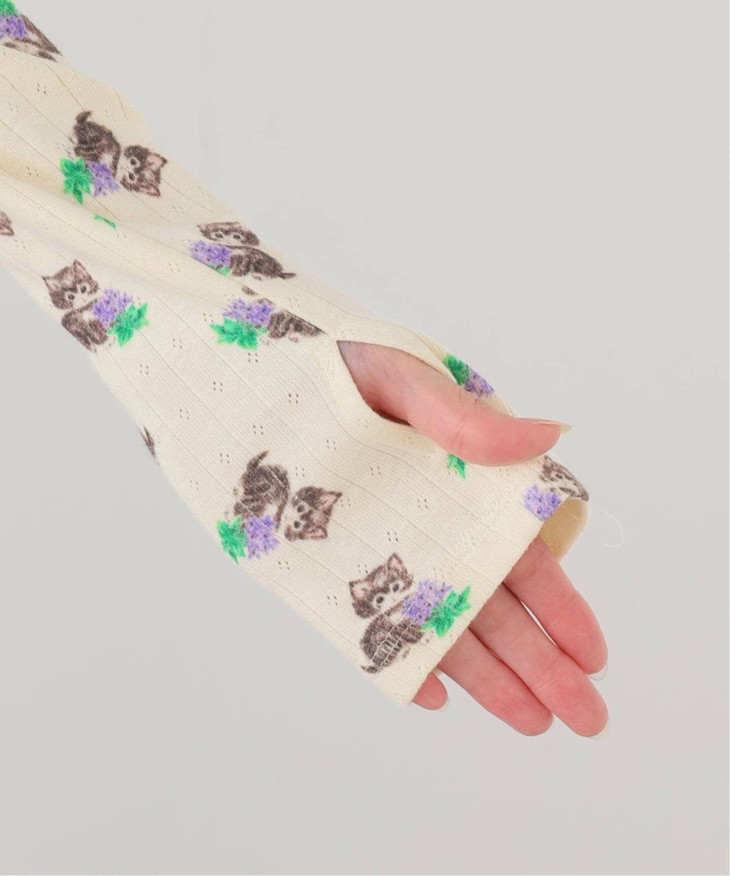 YUHAN WANG/ユハン・ワン】kitty print cardigan（Tシャツ／カットソー