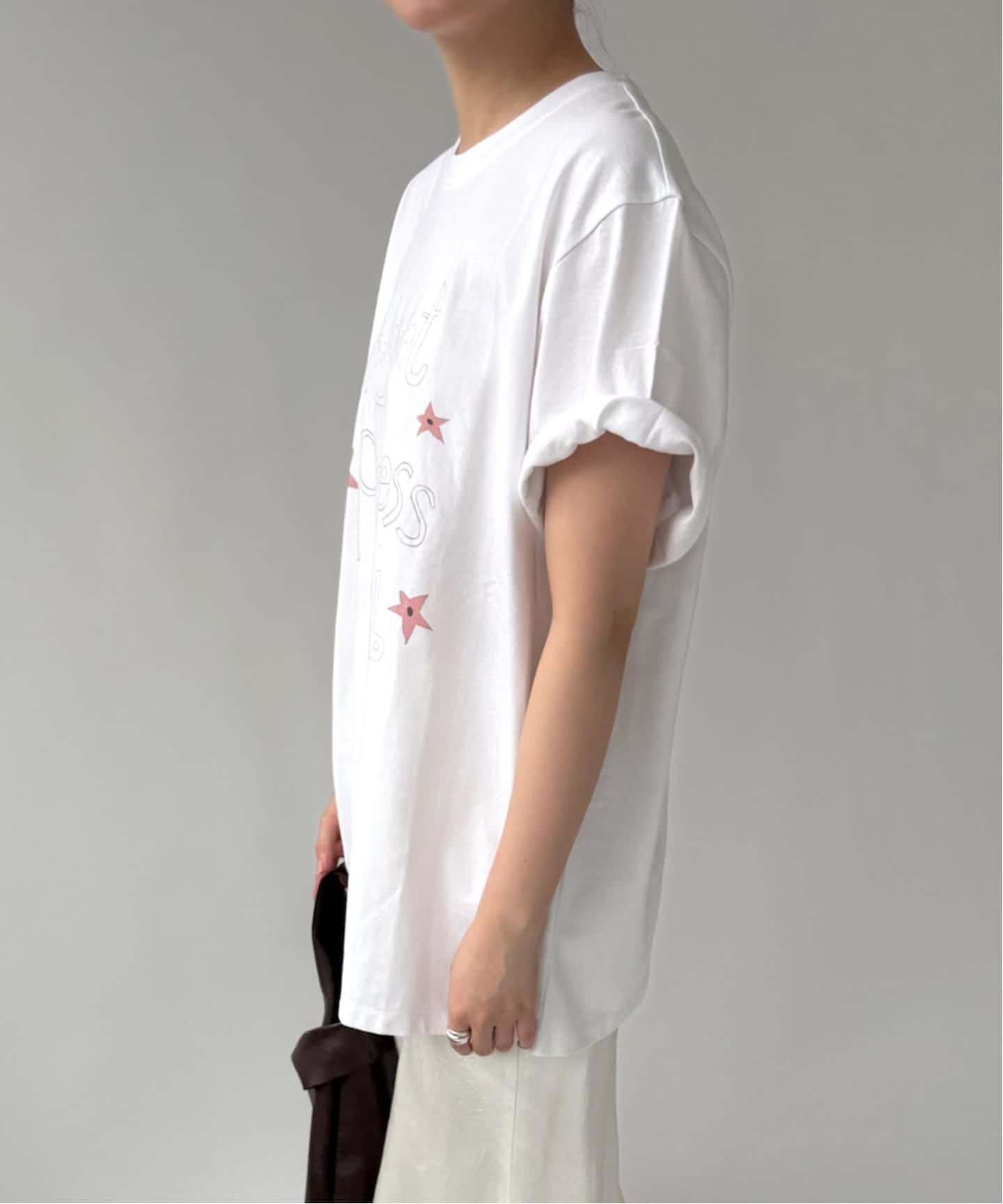 PISCESS/パイシス】 Handwriting Oversized T-shirt（Tシャツ